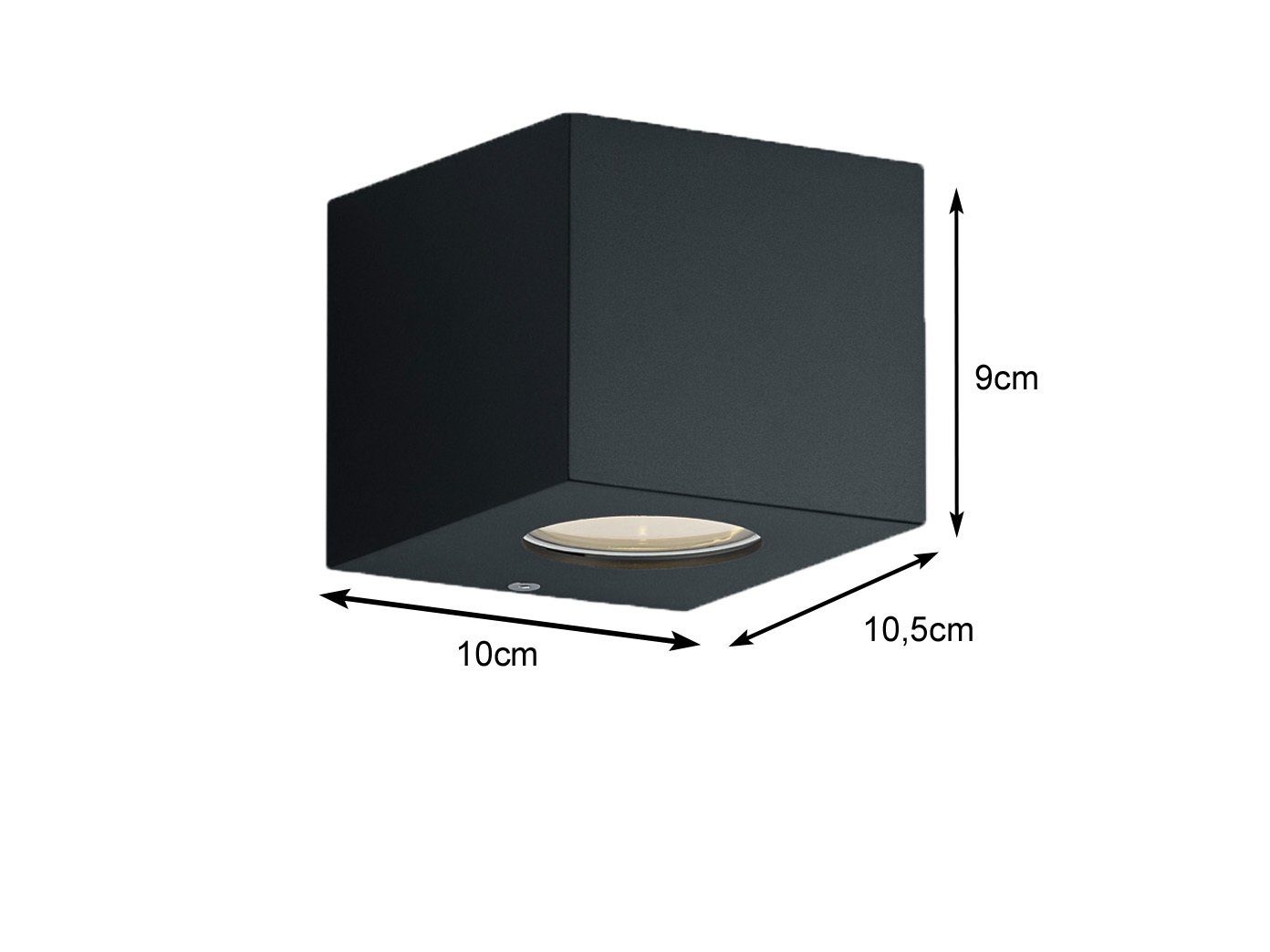 IP down Haus-wand meineWunschleuchte Außen-Wandleuchte, integriert, LED LED Set beleuchten, Fassadenlampen 2er 44 für Schwarz fest up Warmweiß,