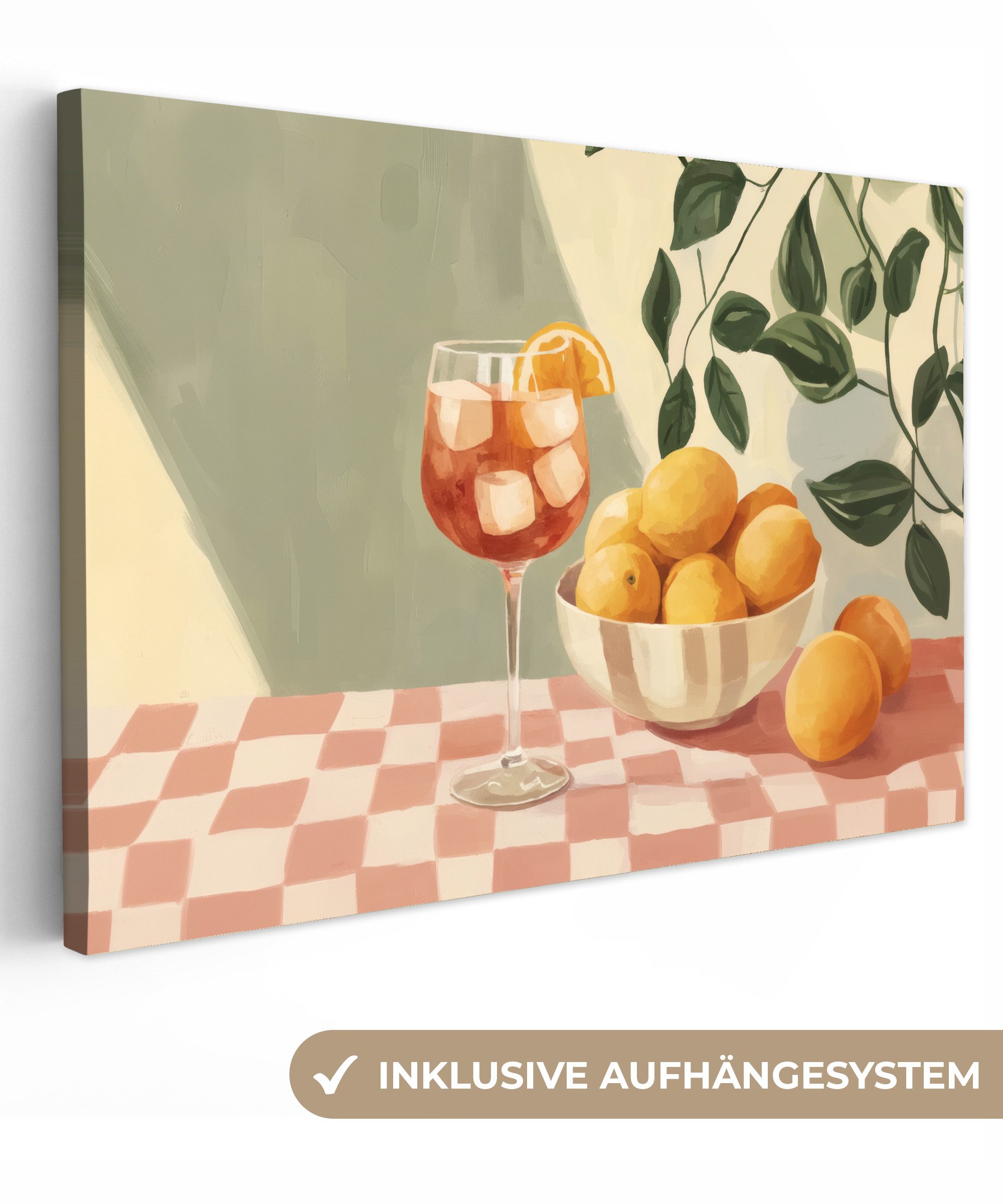 OneMillionCanvasses® Leinwandbild Zitronen - Glas - günstig online kaufen
