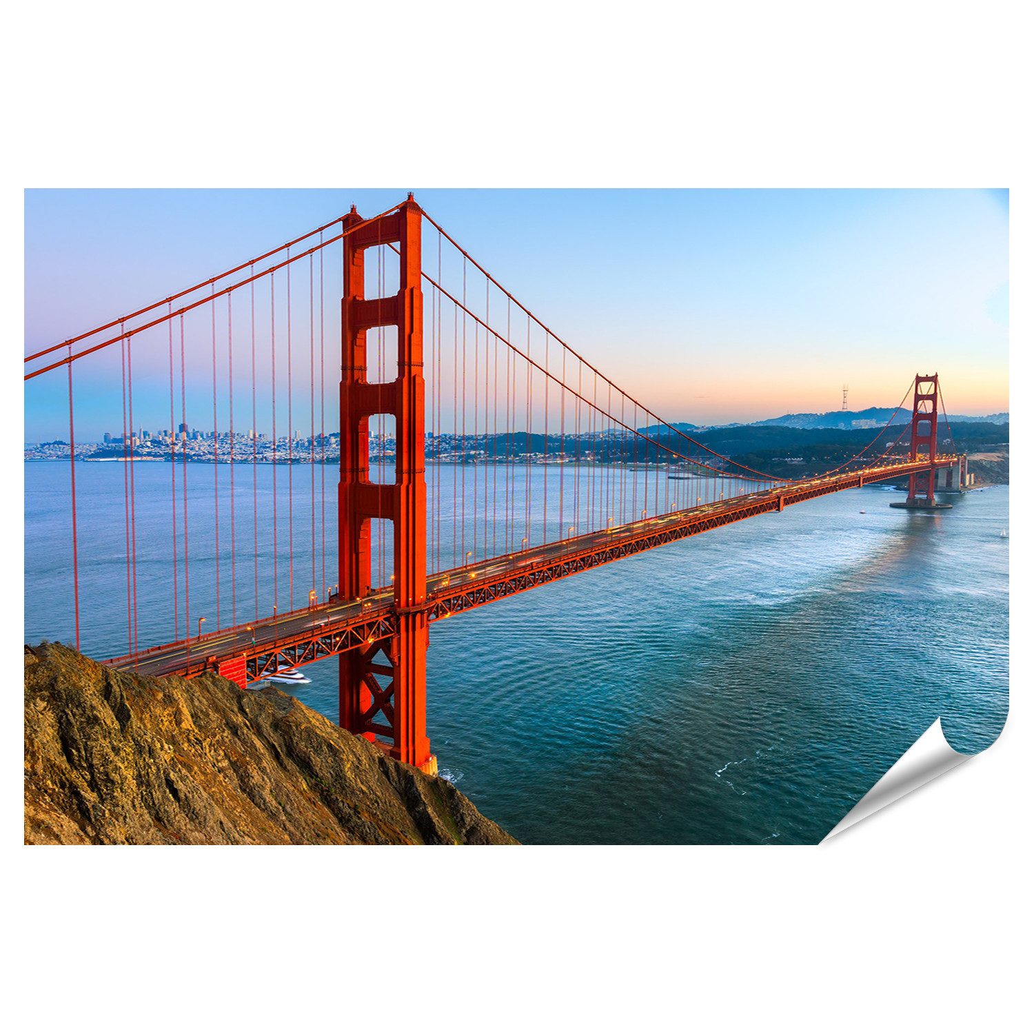 islandburner Poster Golden Gate Bridge San Francisco Kalifornien Usa Fotodruck