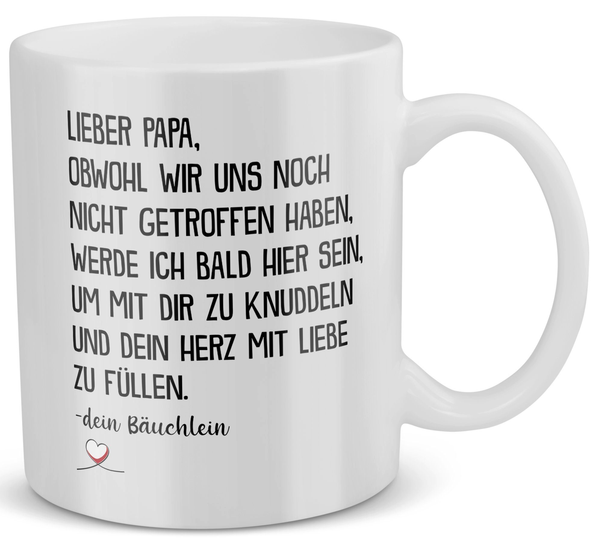 22Feels Tasse Werdender Papa Geschenk Vatertag Schwangerschaft Männer Du Wirst Vater, Keramik, Made in Germany, Spülmaschinenfest