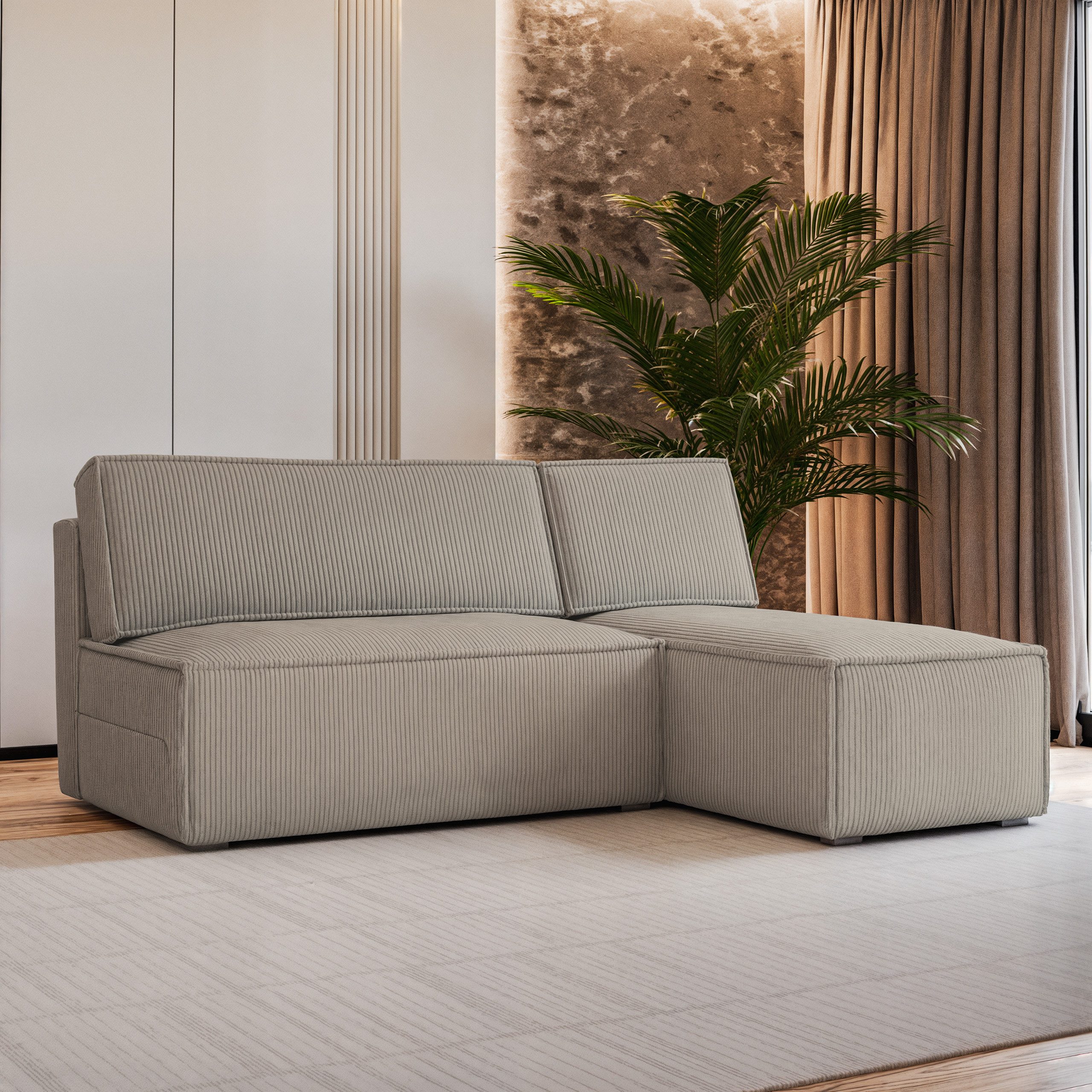 Masseno Ecksofa BRISO mit Schlaffunktion L-Form, Sofa mit Bettkasten günstig online kaufen