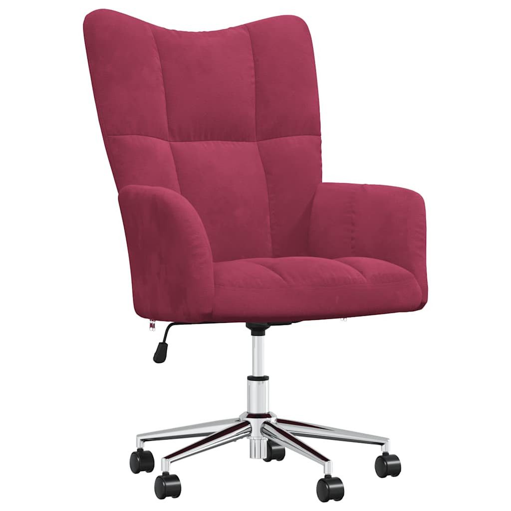 vidaXL Sessel Relaxsessel Weinrot Samt (1-St)