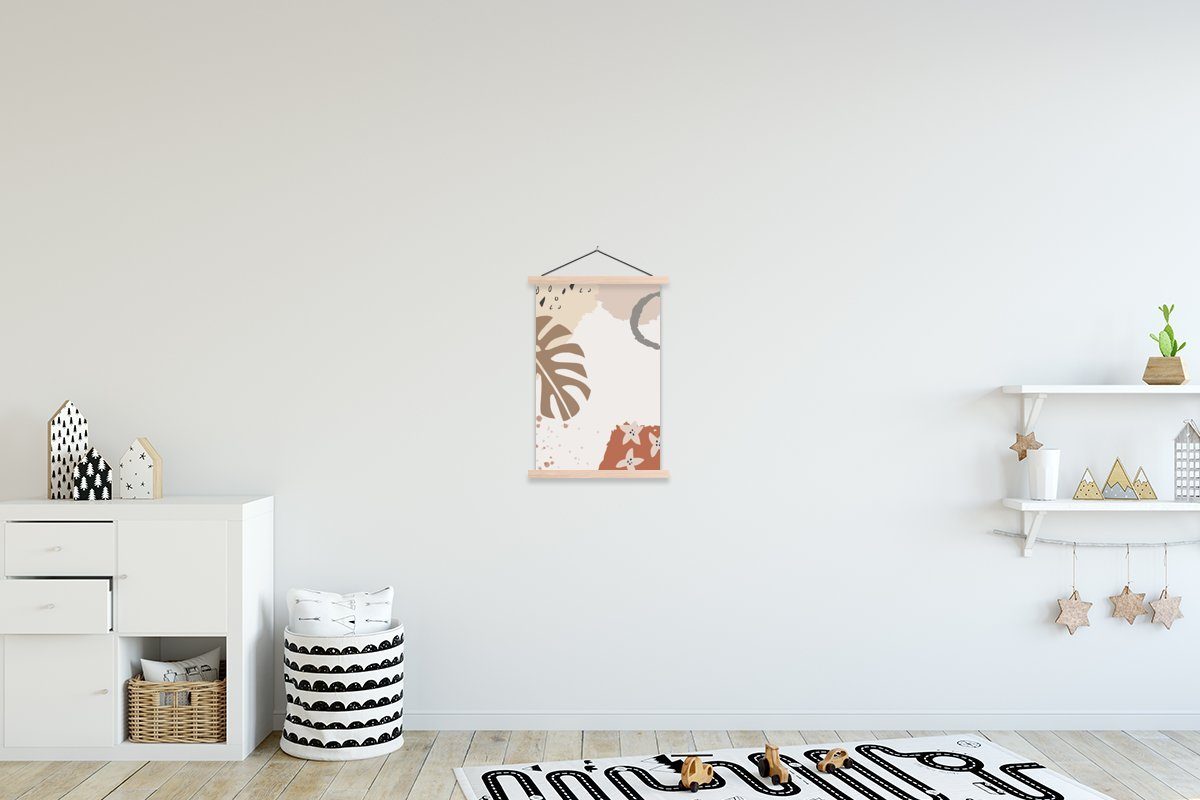 Wohnzimmer, Posterleiste, Weiß, - Textilposter Beize für Magnetisch - St), Bilderleiste, MuchoWow Poster (1 Sommer