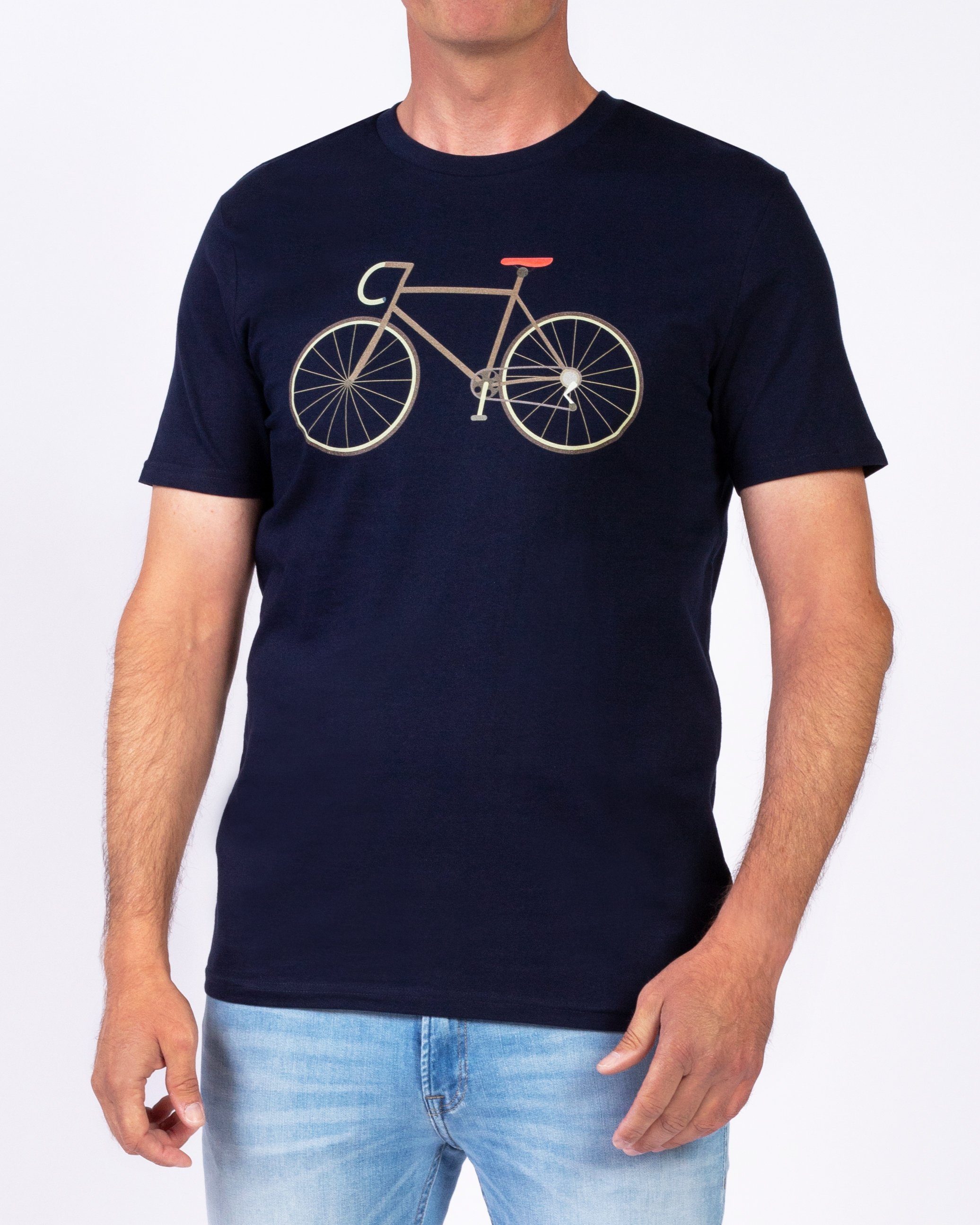 wat? Apparel Print-Shirt Fahrrad (1-tlg) dunkelblau