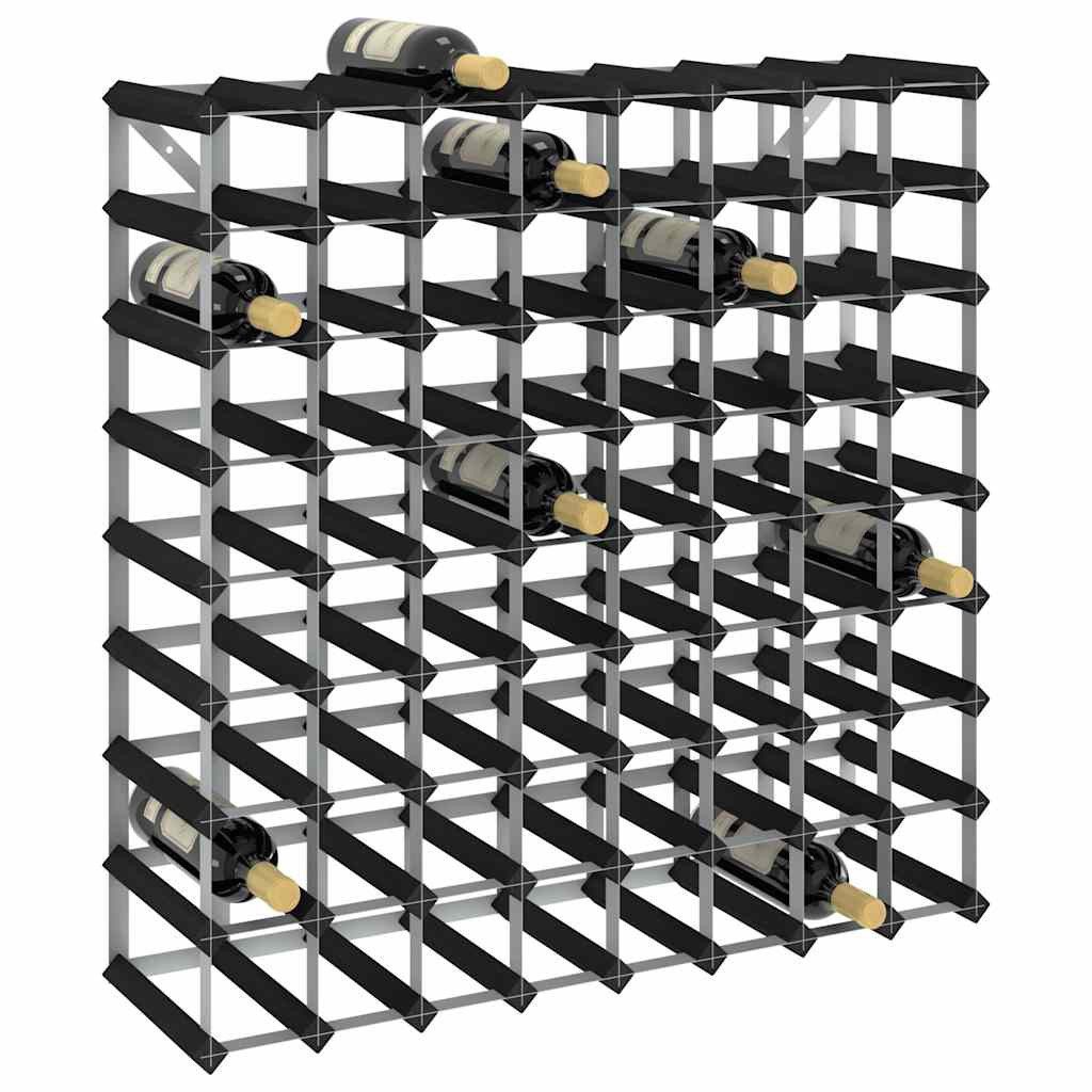 vidaXL Weinregal Weinregal für 72 Flaschen Schwarz Massivholz Kiefer, 1-tlg.