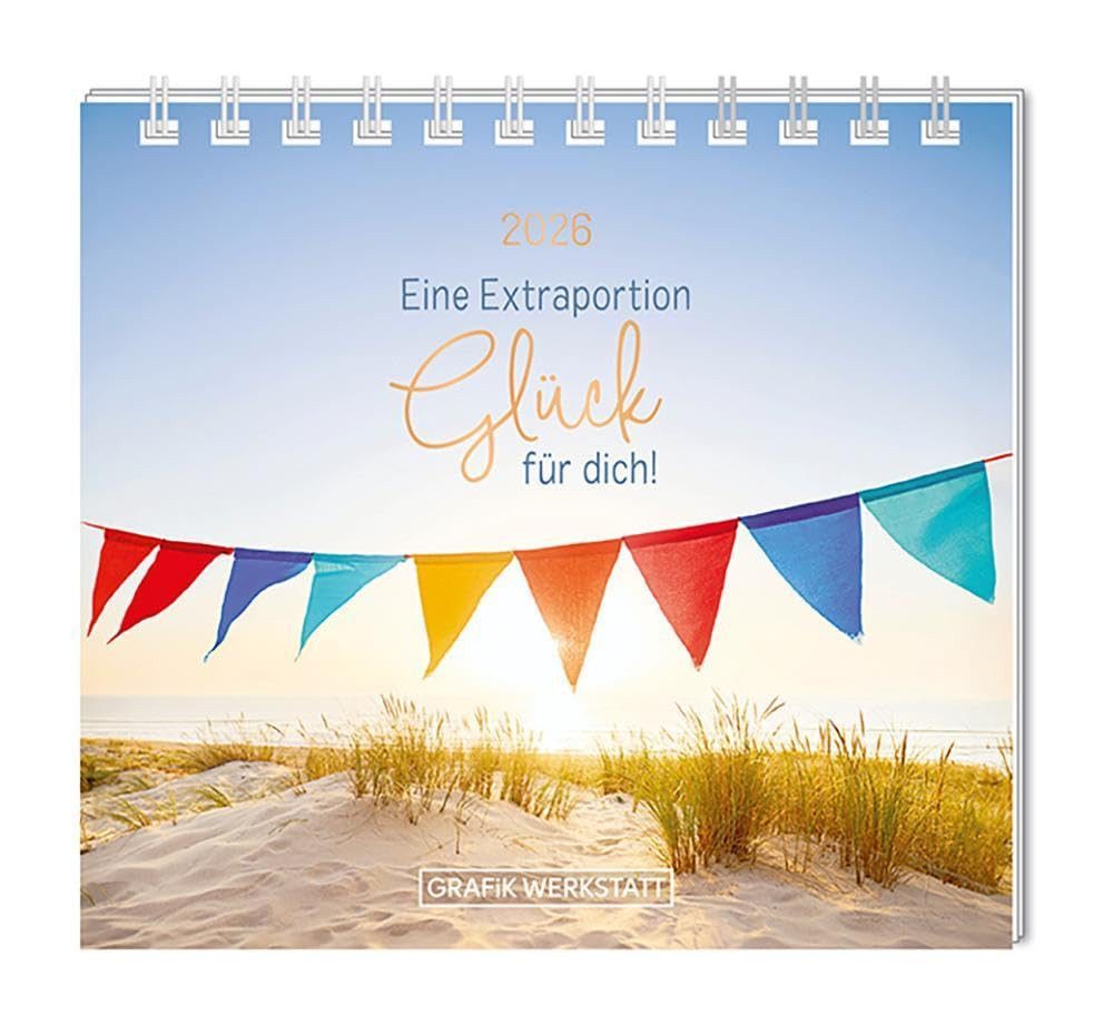Grafik Werkstatt Tischkalender Grafik-Werkstatt Mini-Kalender/Tischkalender 2026, Spiralbindung