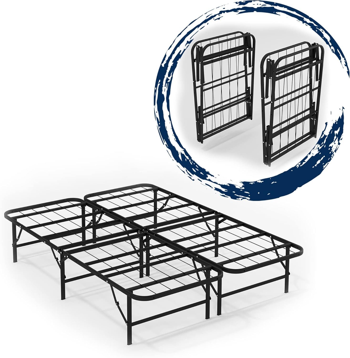Topanbieter999 Gästebett faltbar Klappbett 80x200 mit Matratze 90x200 / 140x200cm Bettgestell klappbar