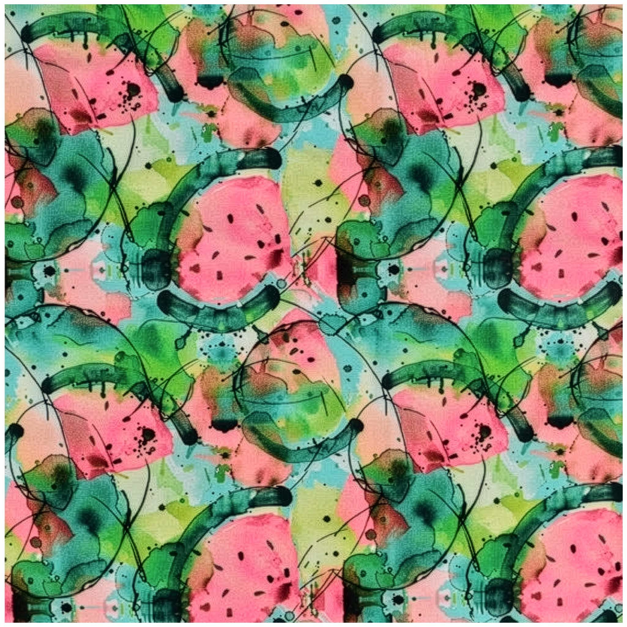 maDDma Stoff Baumwolljersey Wassermelone Kinderstoff Nähstoff Meterware bunt 150cm, Motiv 2