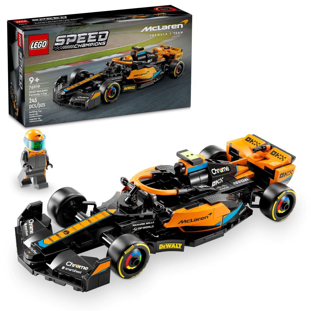 LEGO® LEGO® Speed Champions 76919 McLaren Formel-1 Rennwagen 2023 Konstruktionsspielsteine, (245 St)