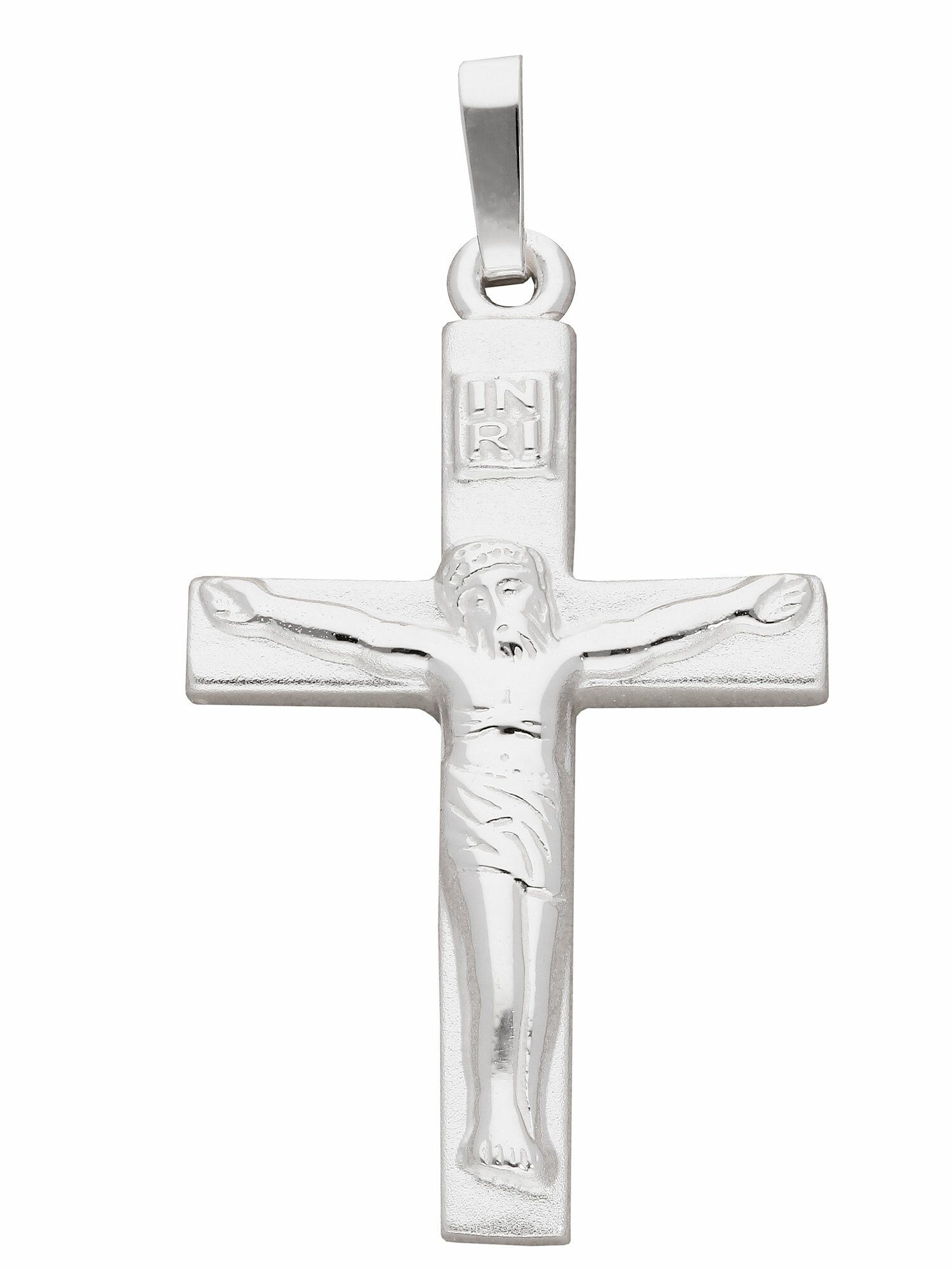 Adelia´s Kettenanhänger Korpus, Kreuz Silber Liebe gefertigt & rhodiniert Herren, für Sterling Damen 925 Anhänger Silber Silberschmuck aus: Mit 925
