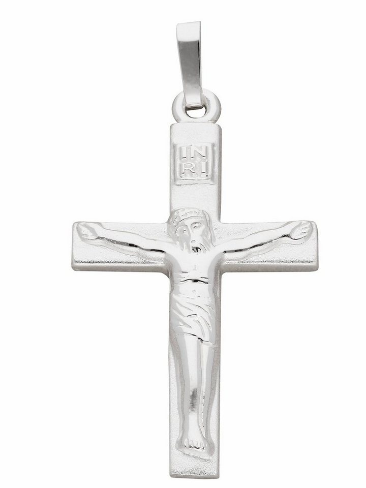 Adelia´s Kettenanhänger 925 Silber Kreuz Anhänger Korpus, Silberschmuck für  Damen & Herren, Mit Liebe gefertigt aus: 925 Sterling Silber rhodiniert