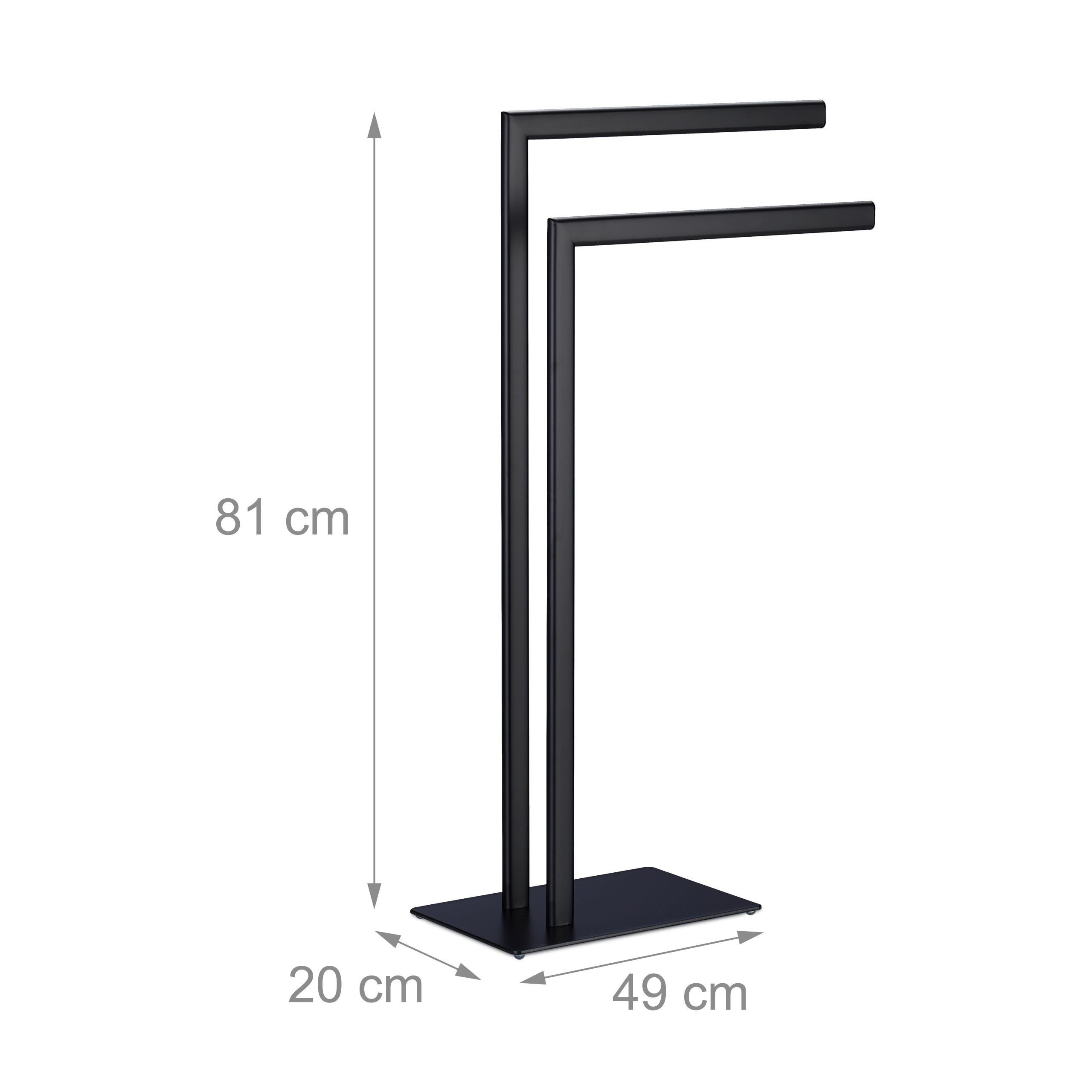 relaxdays Handtuchständer schwarz