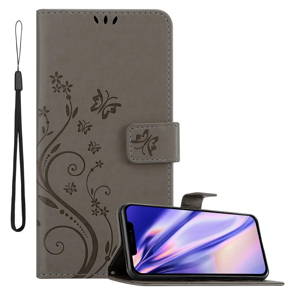 Cadorabo Handyhülle für iPhone 12 PRO MAX Hülle Apple iPhone 12 PRO MAX, Hülle Schutzhülle Blumen Flower mit Standfunktion Kartenfach Magnet