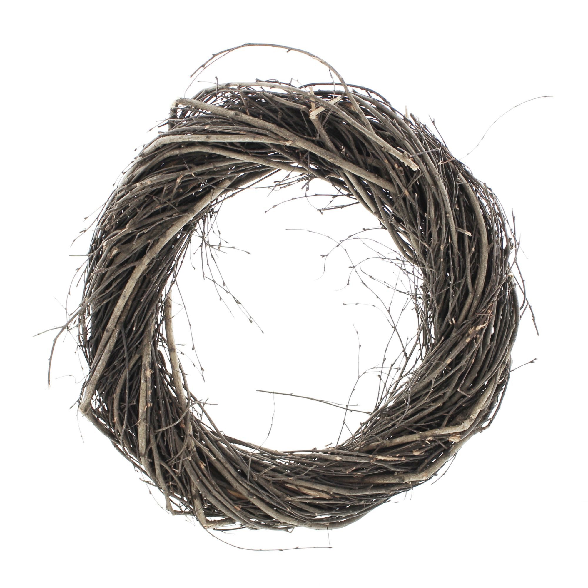Dekoleidenschaft Dekokranz aus Reisig, groß, Ø 45 cm, braun, Reisigkranz, Wandkranz, Türkranz, Fensterkranz, Naturkranz, Tischkranz, Kranz für Drinnen & Draußen