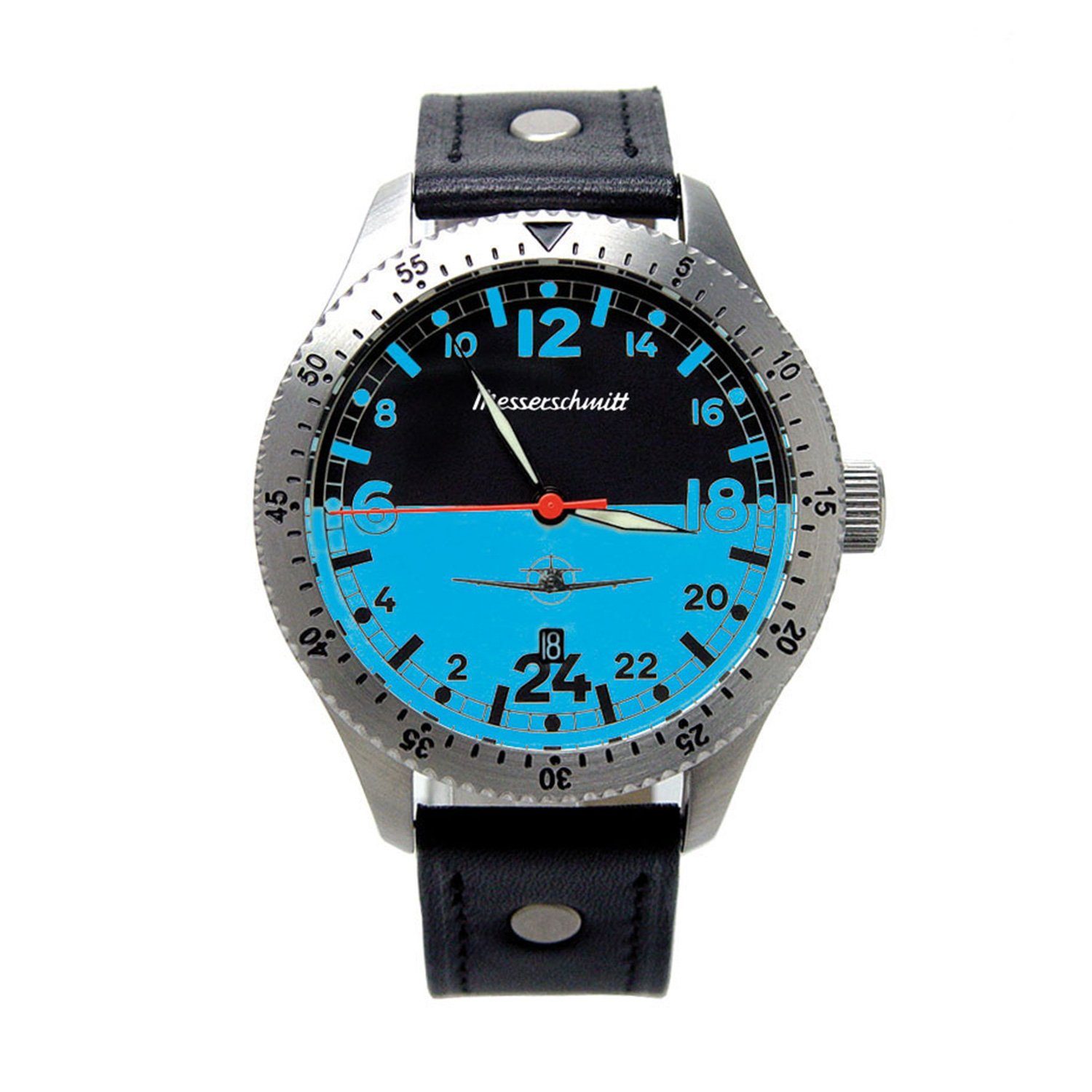 Messerschmitt Quarzuhr MESSERSCHMITT Fliegeruhr Night & Day