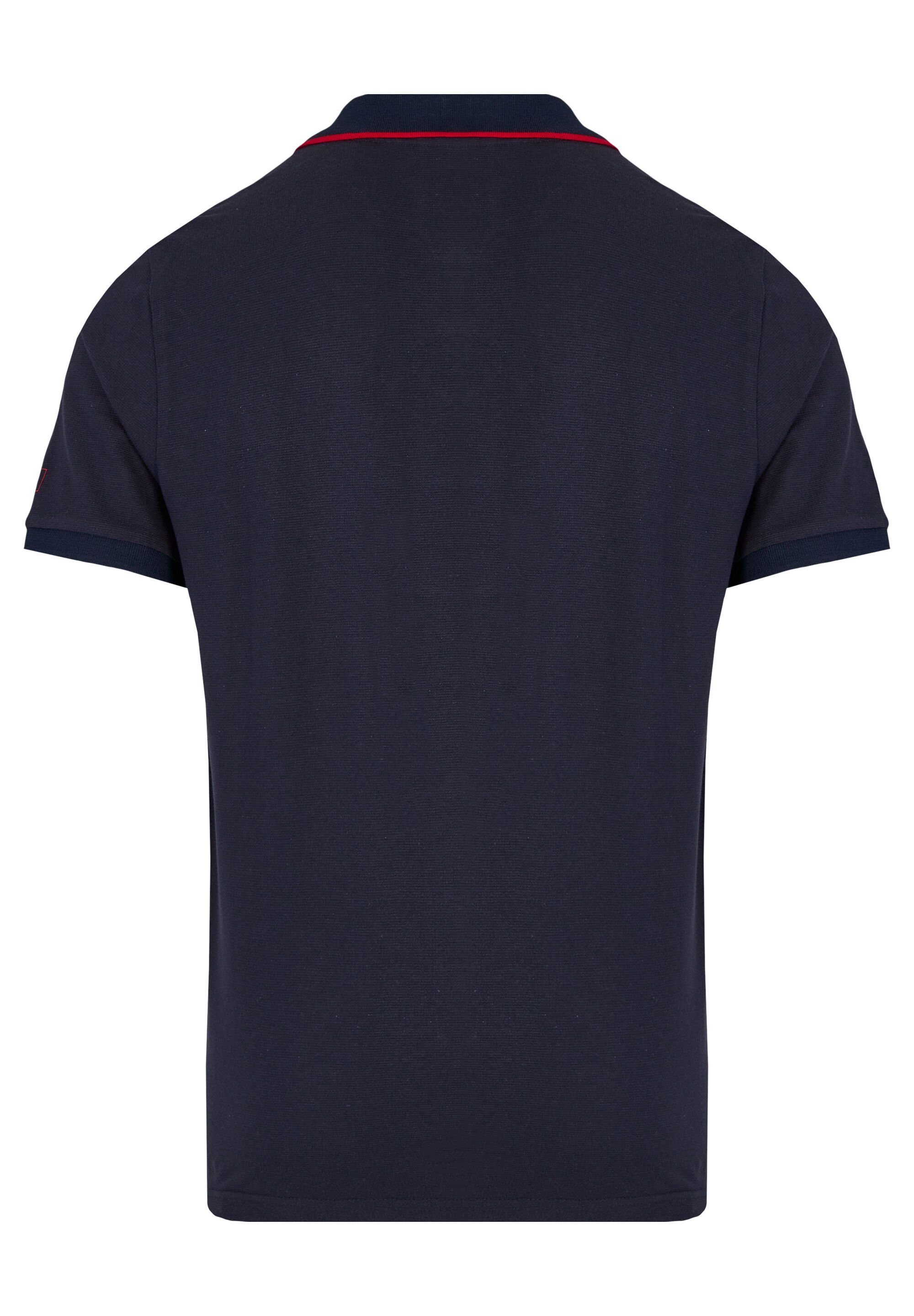 Poloshirt midnight 3D-Streifenstuktur Poloshirt HECHTER PARIS blue