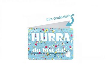 dubistda-WINDELTORTEN- Neugeborenen-Geschenkset Neutrale Windeltorte Kuscheltier Ente LED-Nachtlicht 35cm + Grußkarte