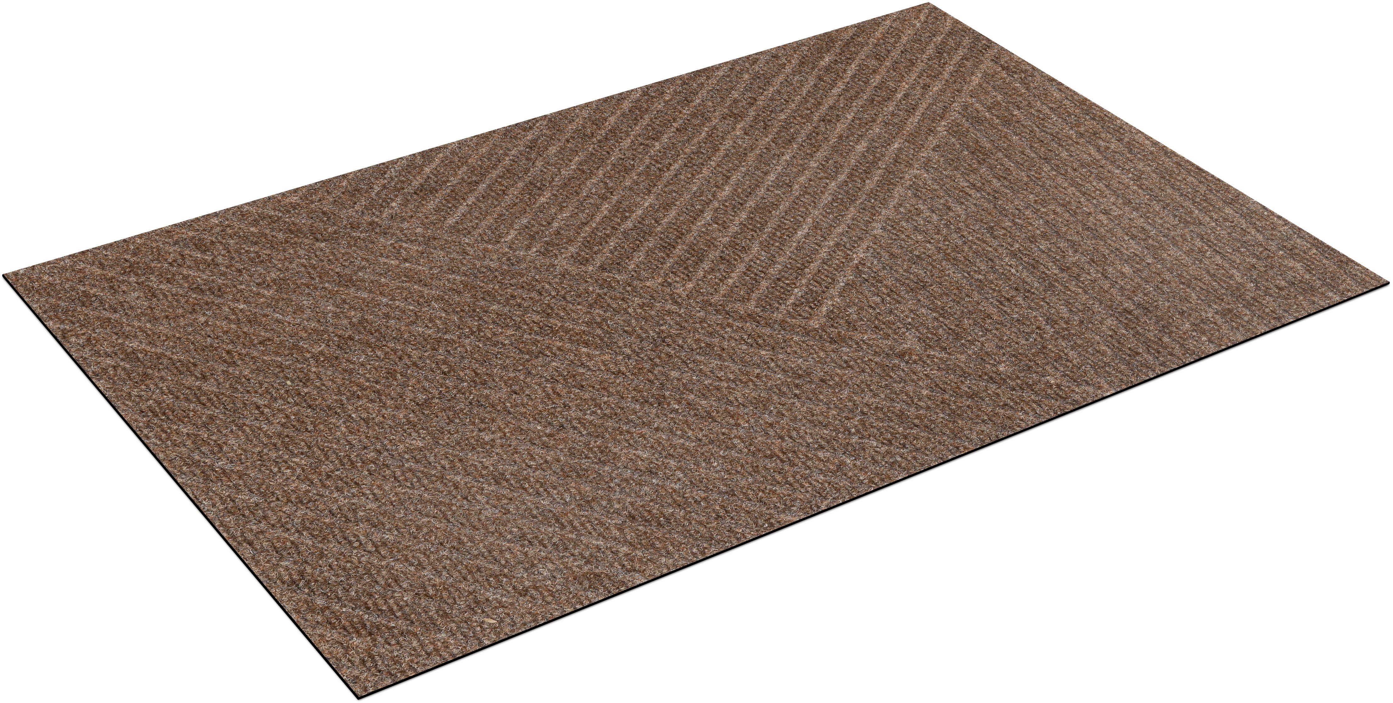 Fußmatte DUNE Stripes taupe, wash+dry mm by Kleen-Tex, 8 rechteckig, Höhe