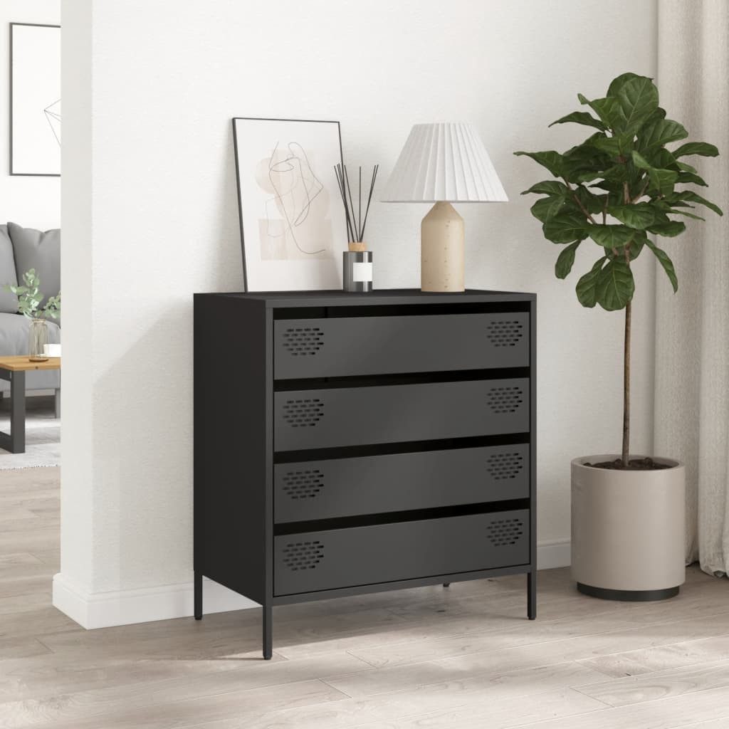 vidaXL Sideboard Sideboard Schwarz 68x39x73,5 cm günstig online kaufen