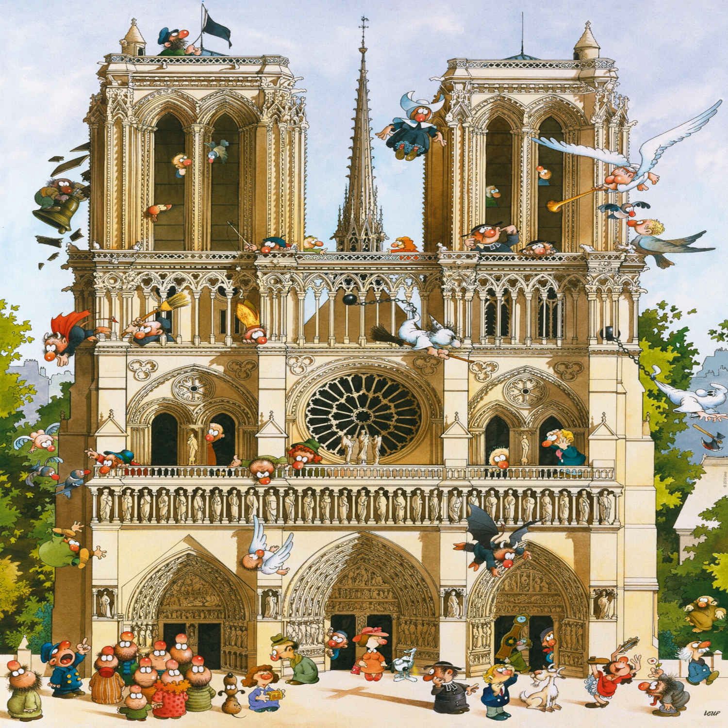 HEYE Puzzle Vive Notre Dame!, 1000 Puzzleteile