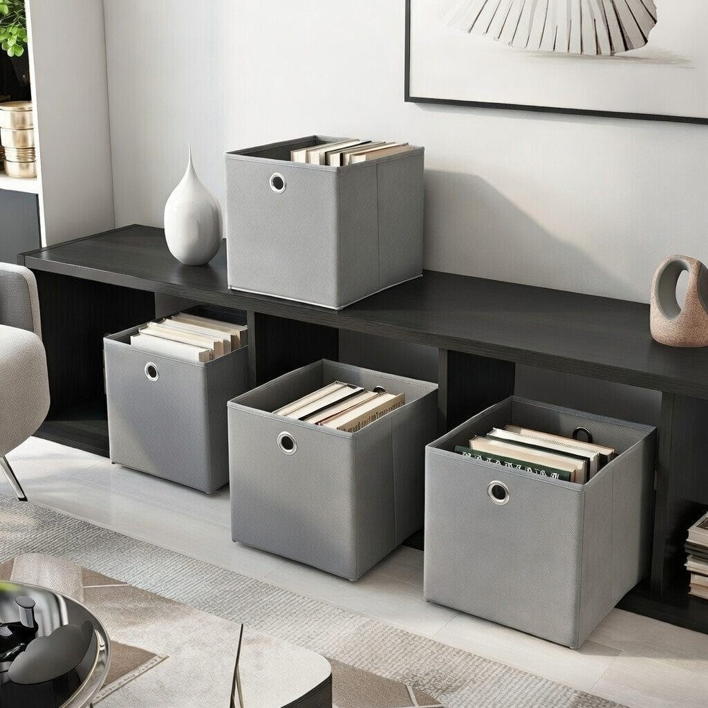 StickandShine Faltbox 2er SET 28 x 28 x 28 cm ohne Deckel – perfekt für KALLAX - 19 Farben