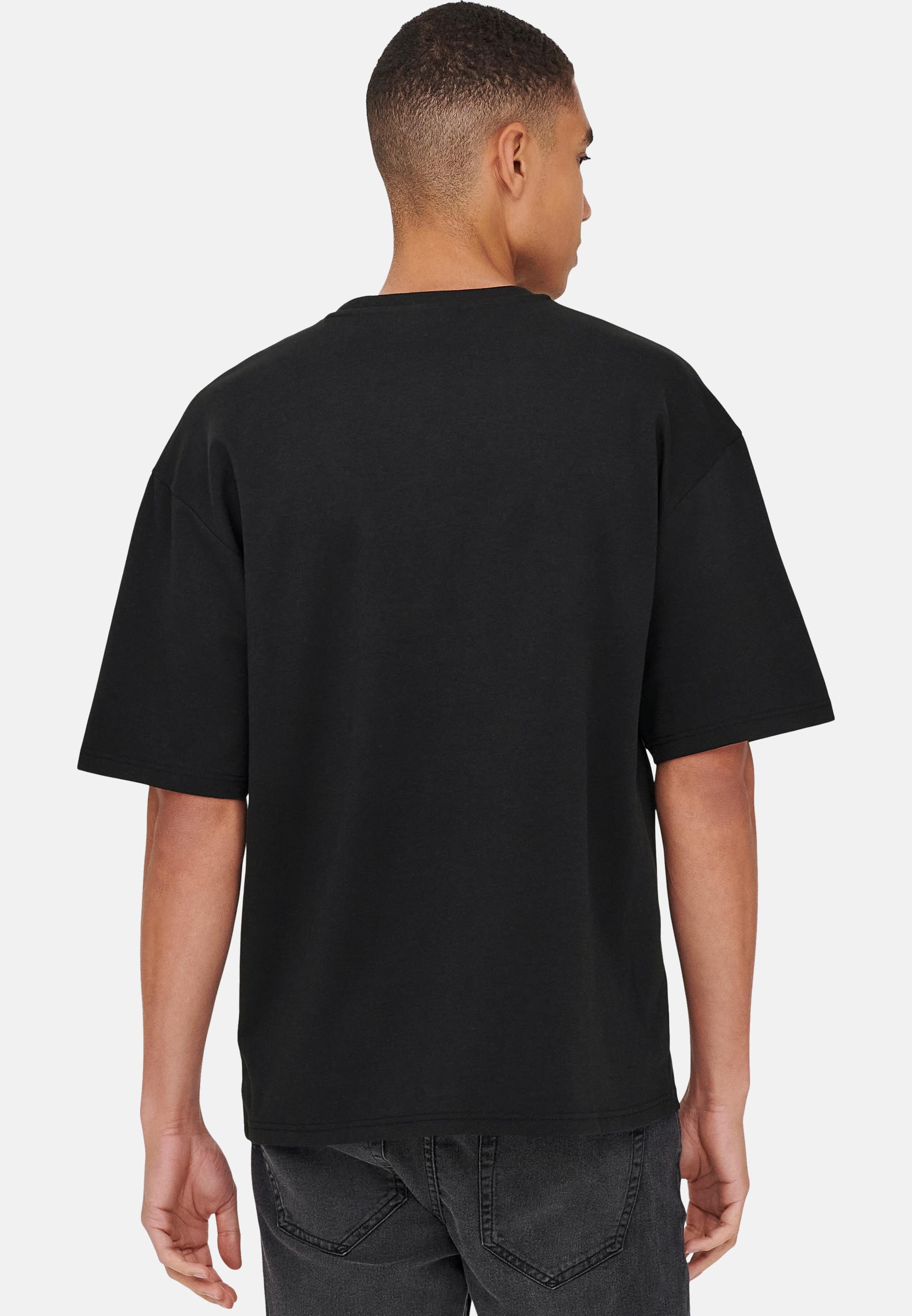 ONLY & SONS T-Shirt 3er Pack Caspian (Spar-Set, 3-tlg) T-Shirt - Baumwolle - Blickdicht - Lockerer Boxy Fit