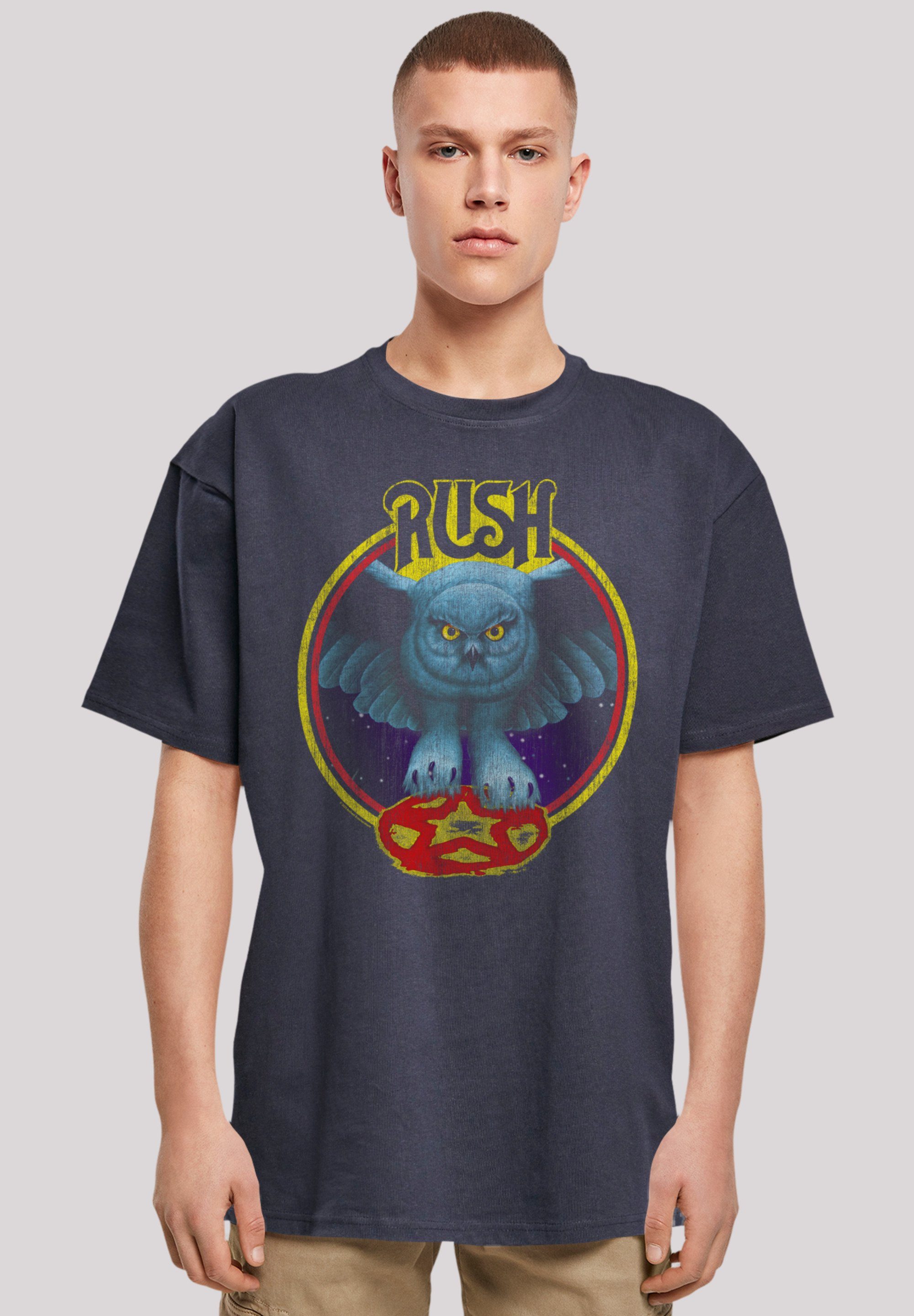 F4NT4STIC T-Shirt Rush Rock Band Fly By Night Circle Premium Qualität,  Weite Passform und überschnittene Schultern