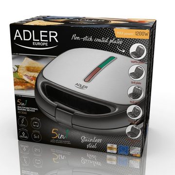 Adler Toaster AD 3040, 1200 W, Multifunktions-Toaster mit 5in1 Funktionen
