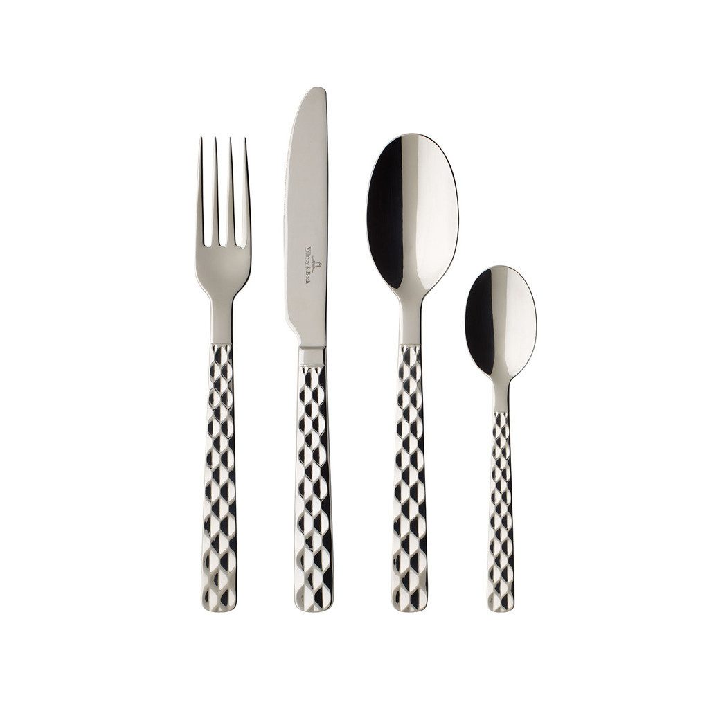 Villeroy & Boch Besteck-Set Boston Tafelbesteck 144er Set (144-tlg), Edelstahl, Spülmaschinenfest