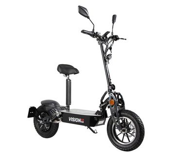 eFlux E-Scooter Vision X2 Elektro Roller mit Straßenzulassung klappbar, 1500,00 W, 45 km/h, (1 tlg), Scooter - bis 50 km Reichweite - Lithium-Ionen Akku - Sitz