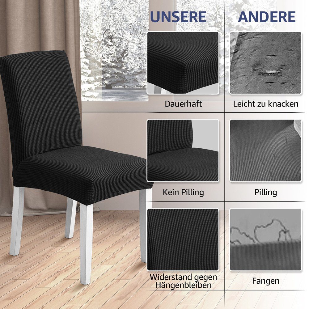 Simloveve Sitzflächenhusse Hochwertiger Stuhlbezug Stretch Stuhl günstig online kaufen