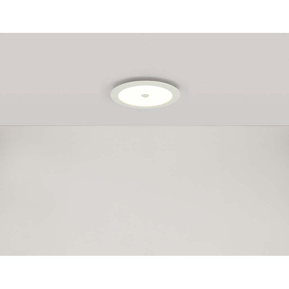 etc-shop Zimmer Sensor LED-Leuchtmittel LED Leuchte LED fest Warmweiß, Aluminium verbaut, Einbaustrahler, Opal Weiß Lampe Einbau Bade
