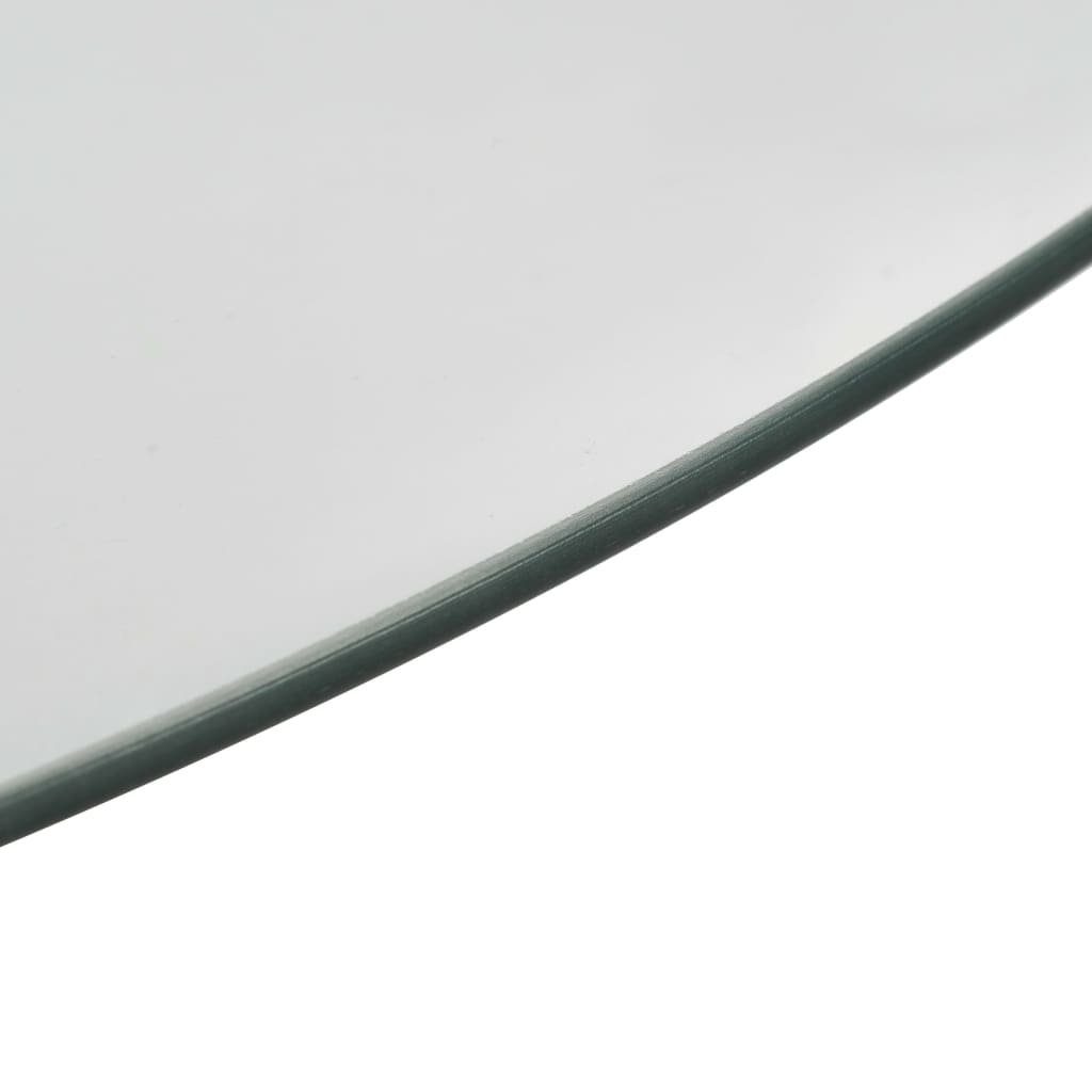 Glas cm Tablett vidaXL Servierplatte Drehbar Hartglas, 60 Transparent