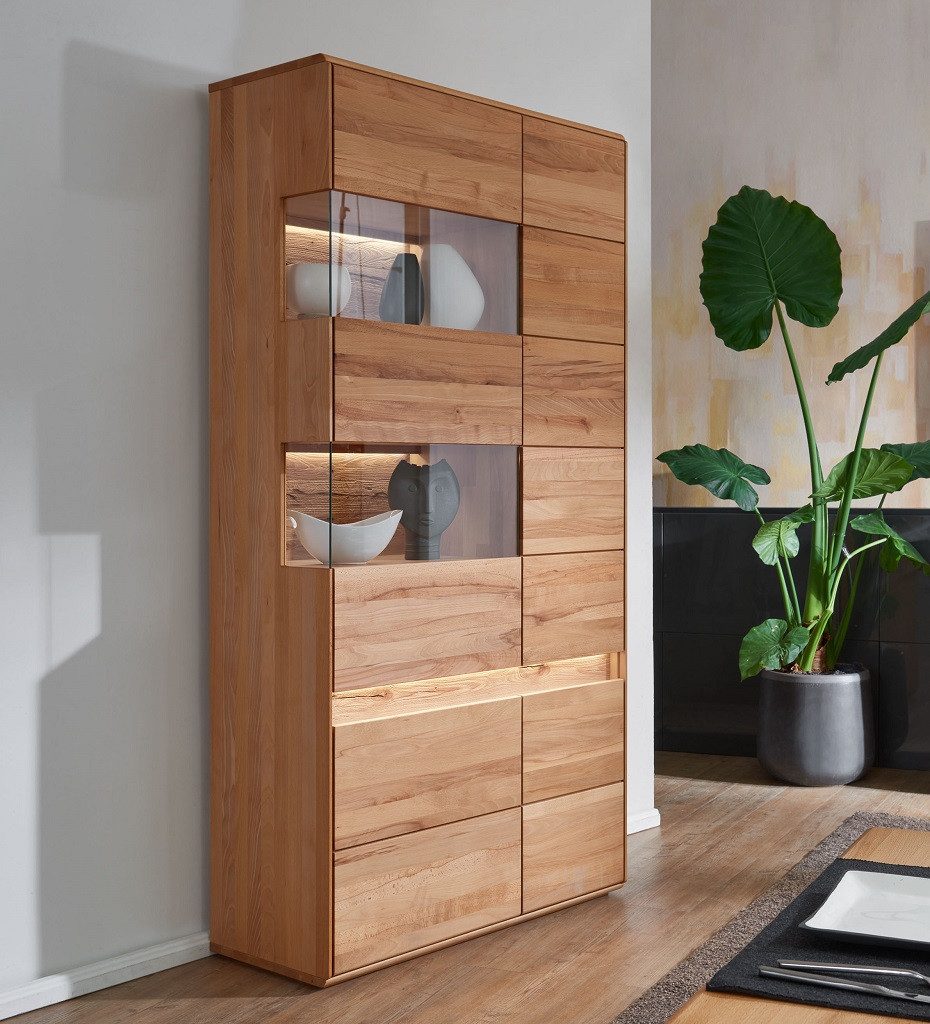 Main Möbel Vitrine Vitrine Schrank links 103x207cm Kernbuche Berlin