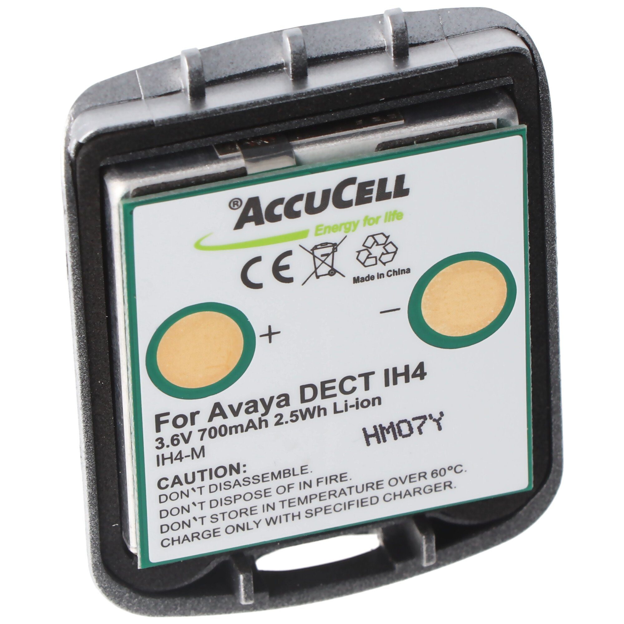 AccuCell AccuCell Akku passend für den Avaya DECT IH4 Li-Ion Akku 4.999.130.76 Akku 700 mAh (3,6 V)