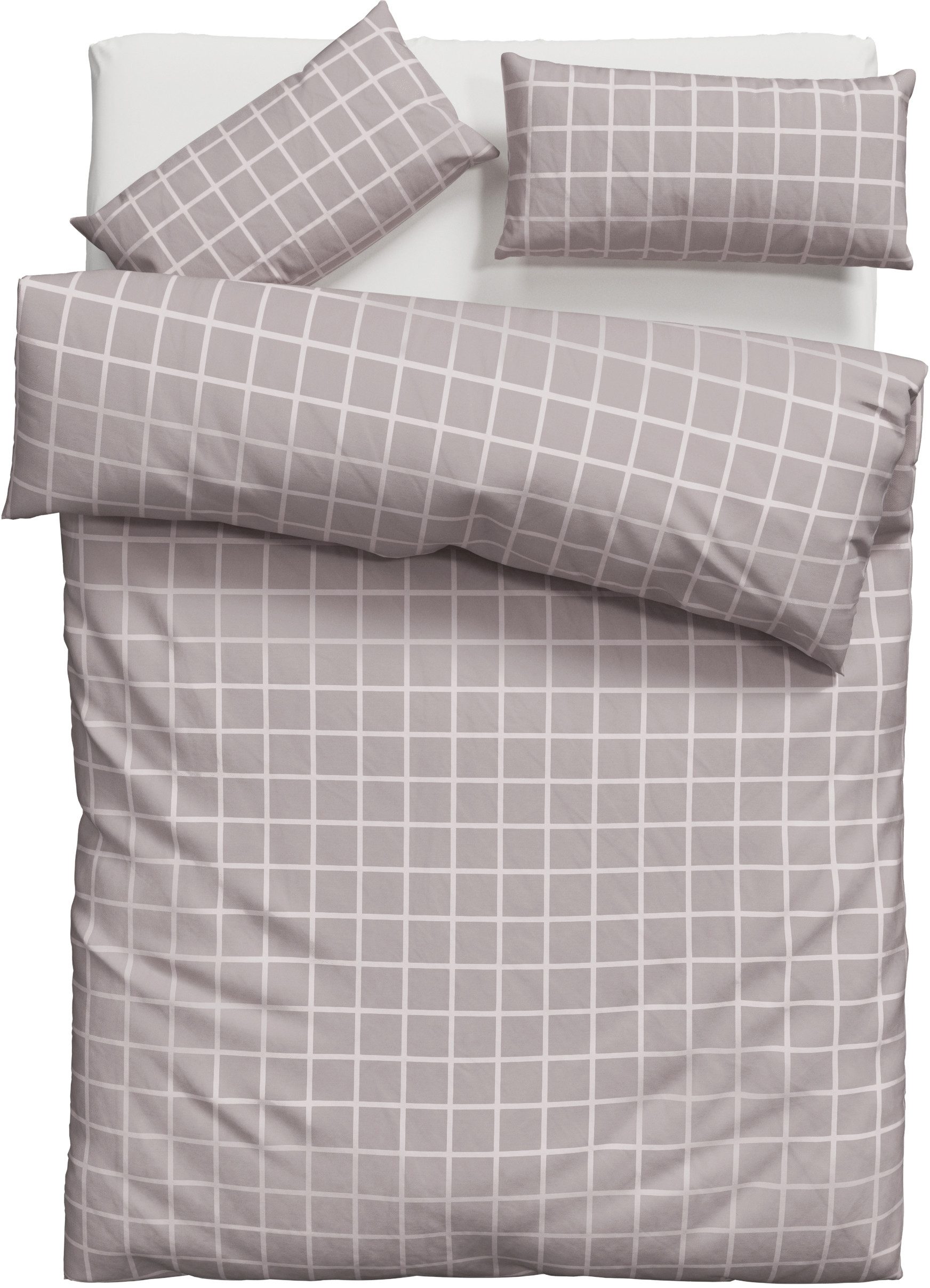 OTTO home Bettwäsche Eemil, Renforcé, 2 teilig, karierte Bettwäsche, 100% Baumwolle, ab Gr. 135x200 cm