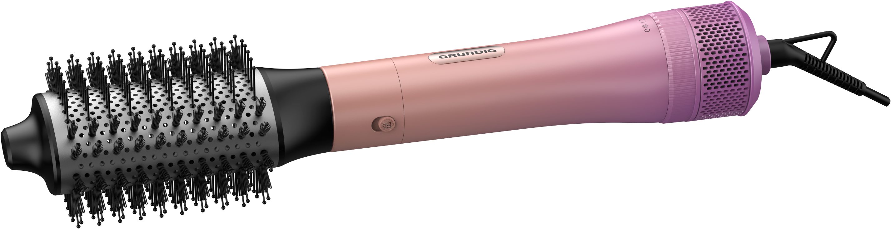 Grundig Warmluftbürste HS 6482, 1200W Warmluftstyler mit Arganöl-Keramik & Ionenfunktion lila