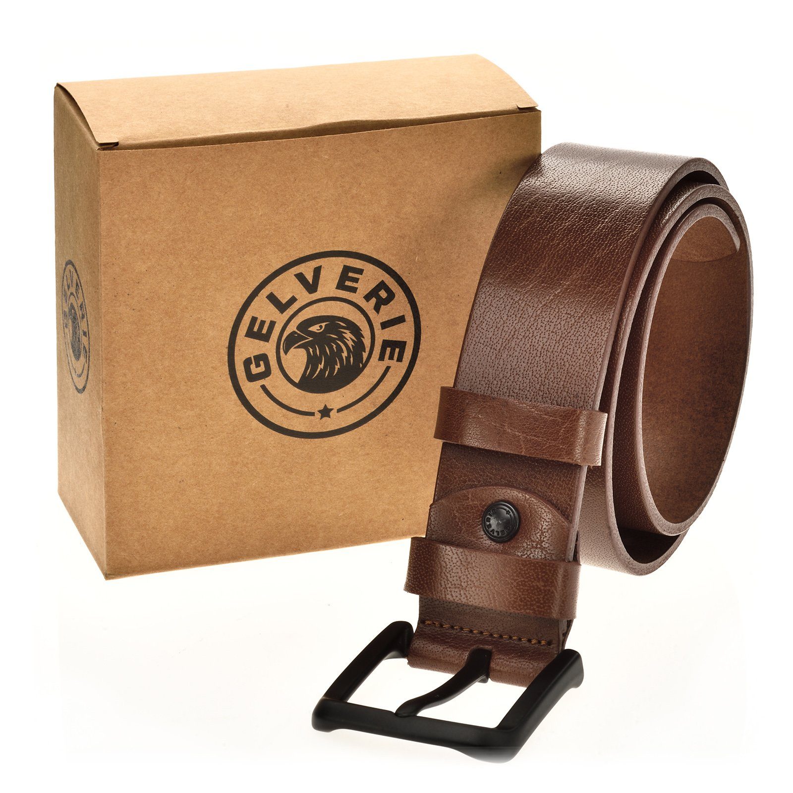 Gelverie Ledergürtel Herren Ledergürtel Braun GG-103 günstig online kaufen