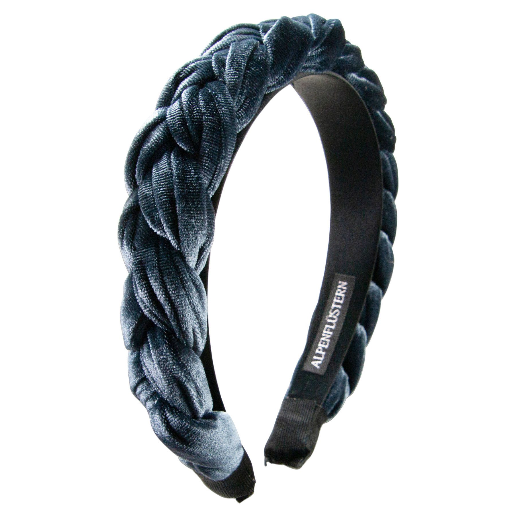 Alpenflüstern Haarreif Samt-Haarreif Flechtoptik (grau-blau)