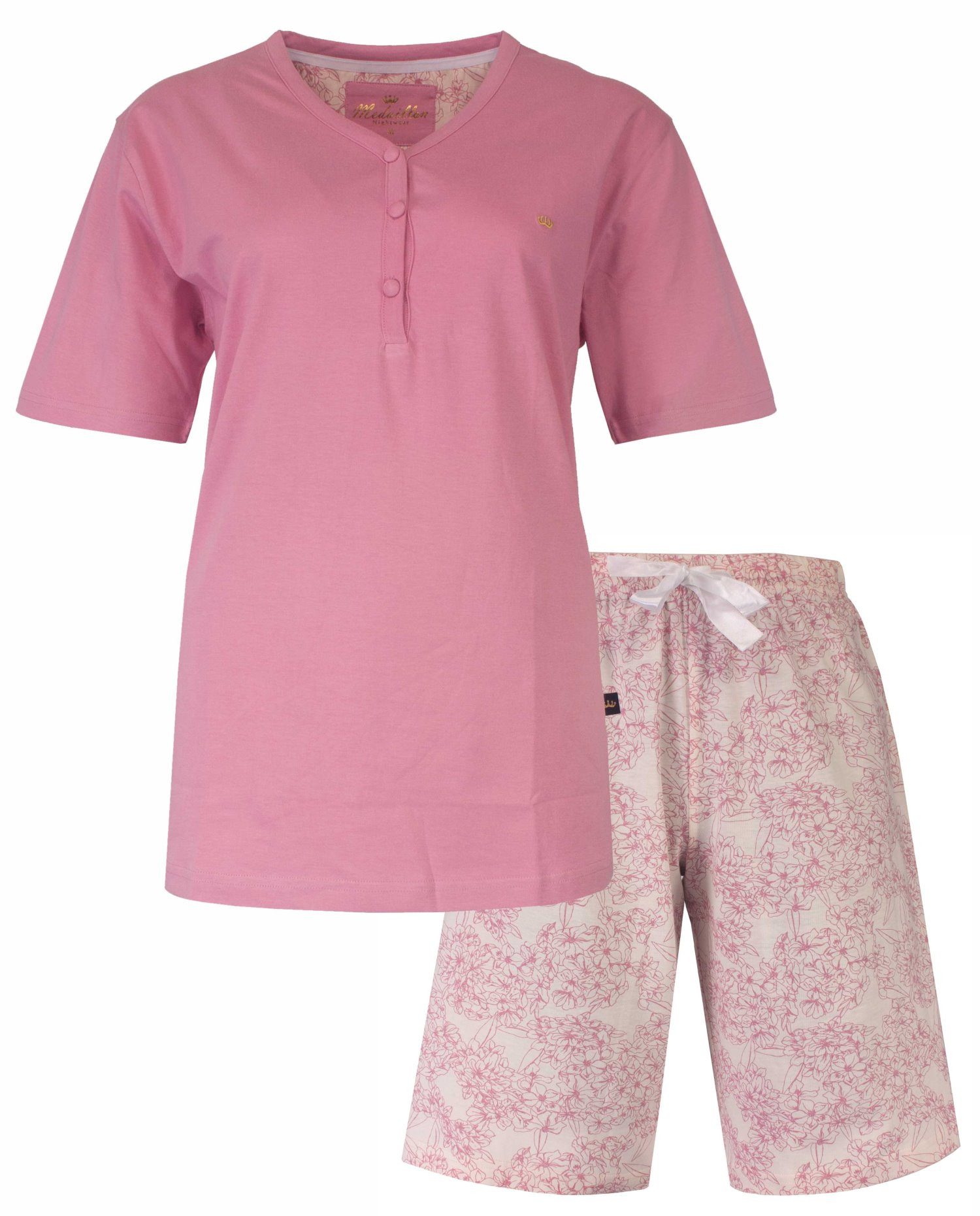 Medaillon Shorty Damen Pyjama kurz (2 günstig online kaufen