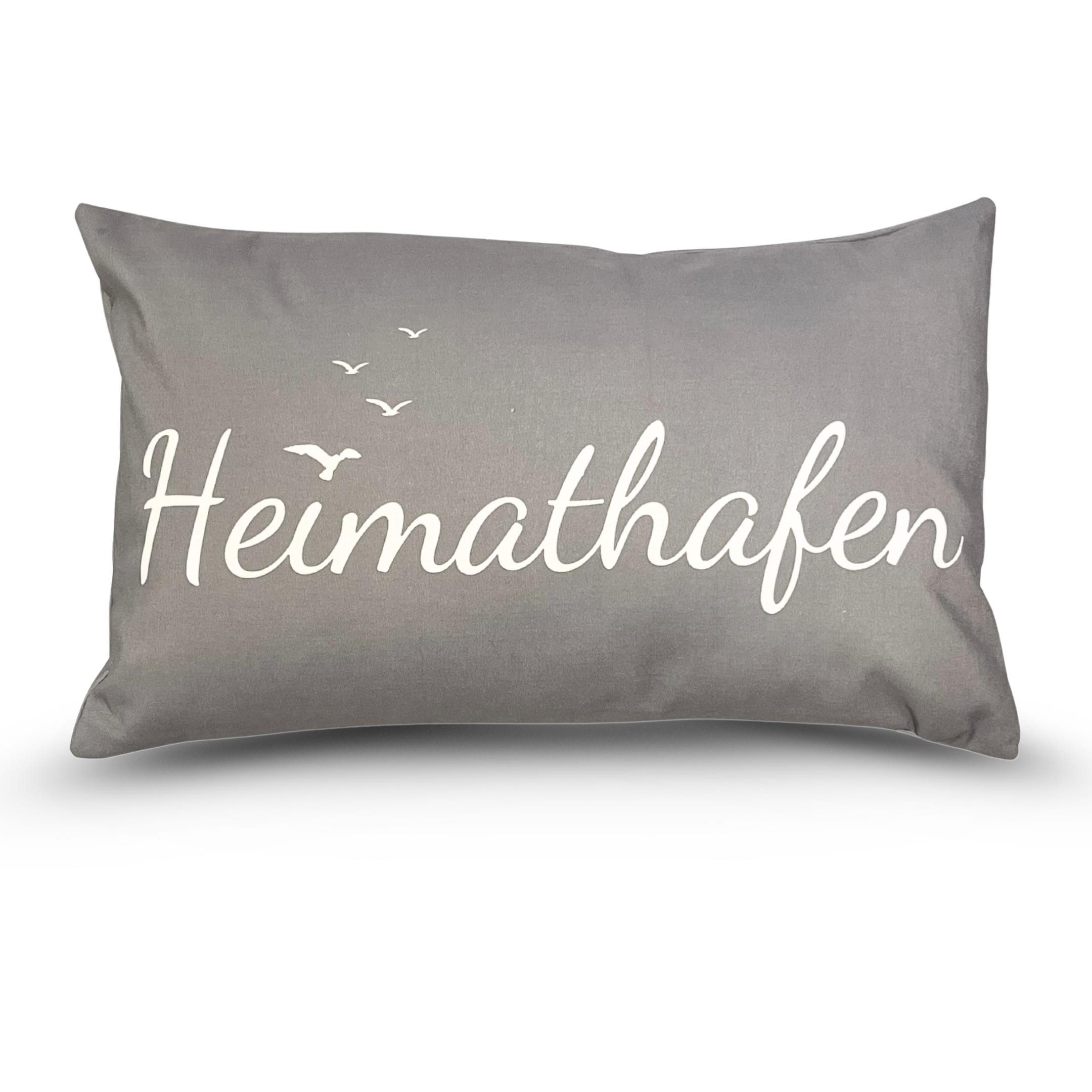 Dekokissen Sofakissen 30 x 50 cm Deko Kissen grau Couchkissen Spruch Zierkissen