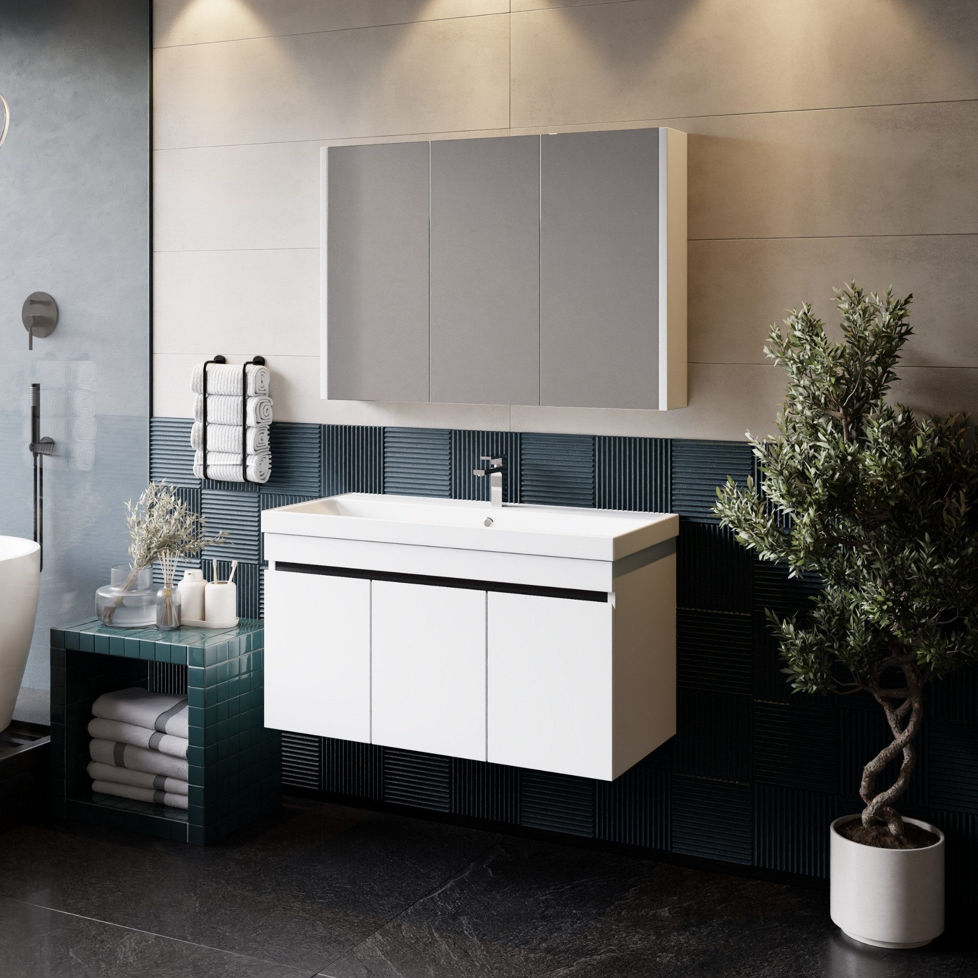 Karen Badmöbel-Set Badmöbel Set Venus, (Komplett-Set, Standartmäßig 3-Teili günstig online kaufen