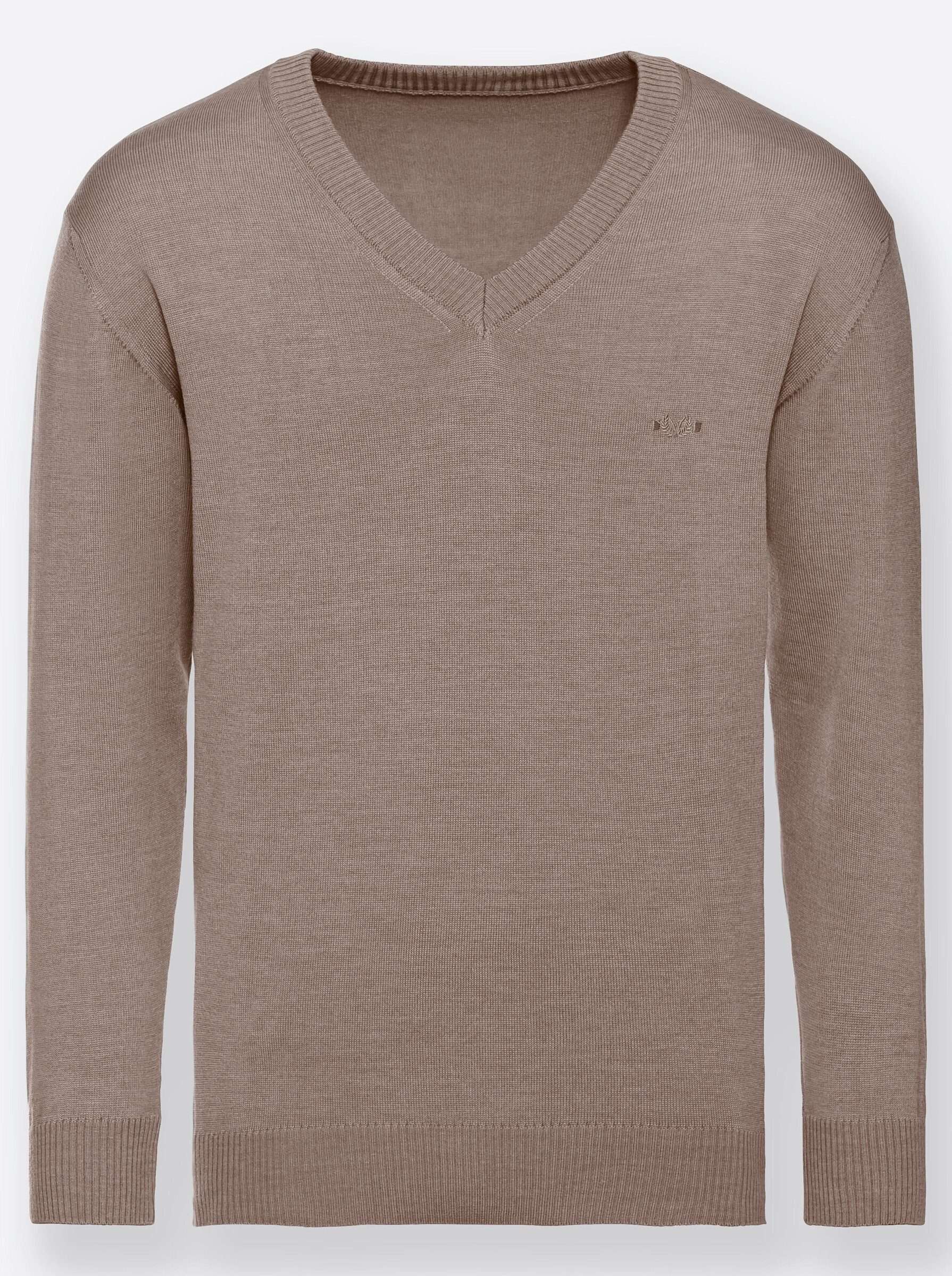 Strickpullover V-Pullover Langarm