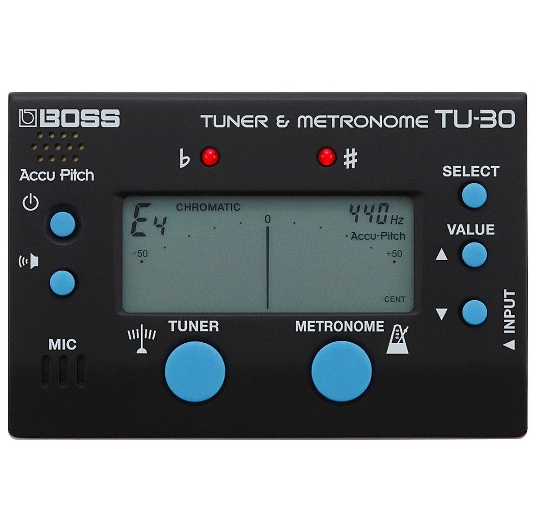 Boss by Roland Stimmgerät Boss Stimmgerät - Metronom TU-30 mit Schlagzeugstöcken, mit Sticks