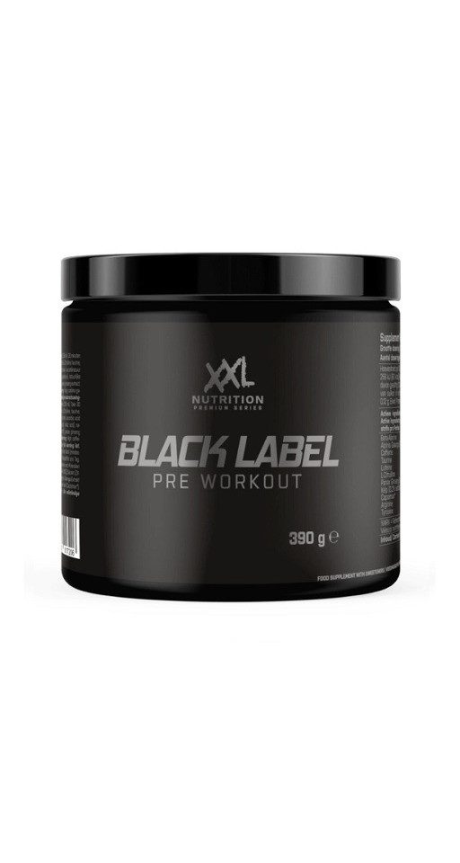 XXL Nutrition Black Label Pre Workout 390g - Rote Früchte Pulver, 390 g, Pulver