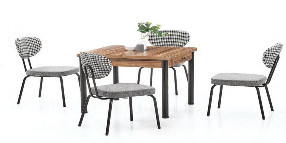 JVmoebel Esstisch Ausziehbarer quadratischer Holztisch für Küche und Esszimmer (1-St., Esstisch), Made in Europa