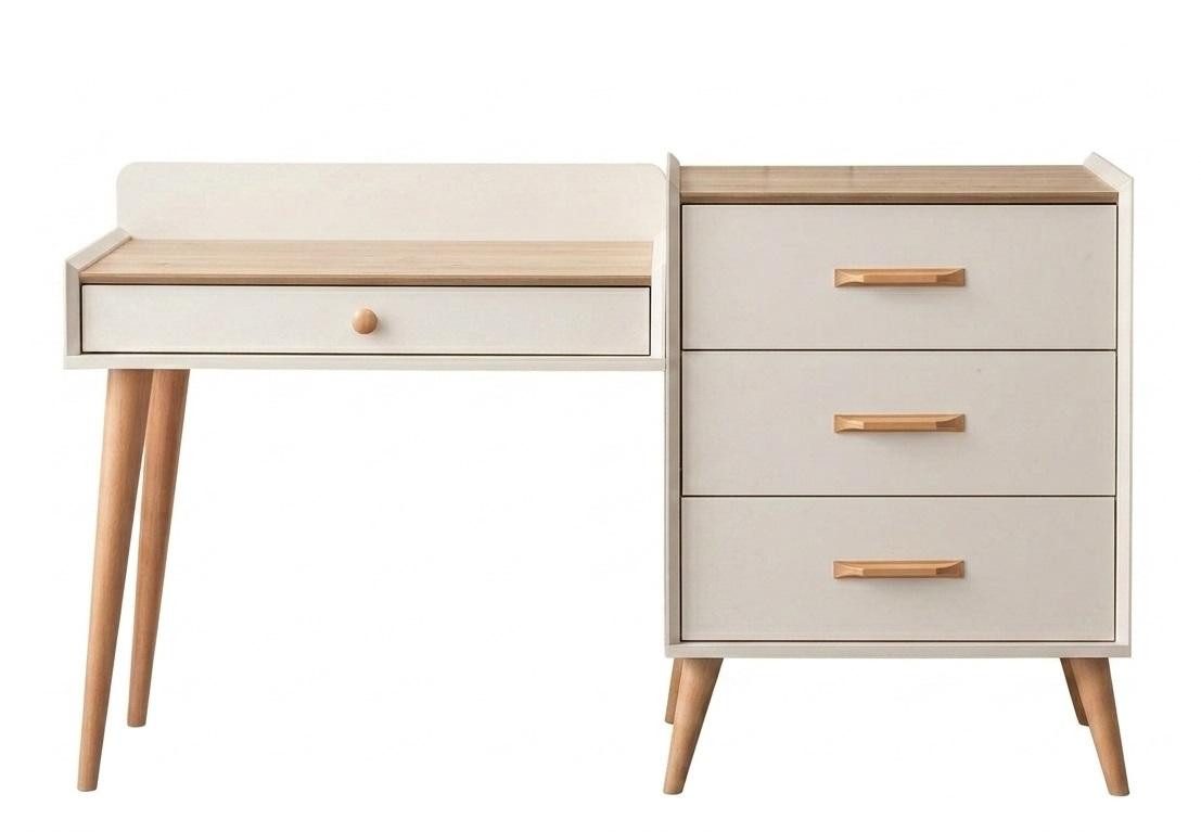 JVmoebel Schminktisch Kommode Modern Beige Vielseitig Stilvoll Geräumig Stabil Gepflegt, Made in Europa