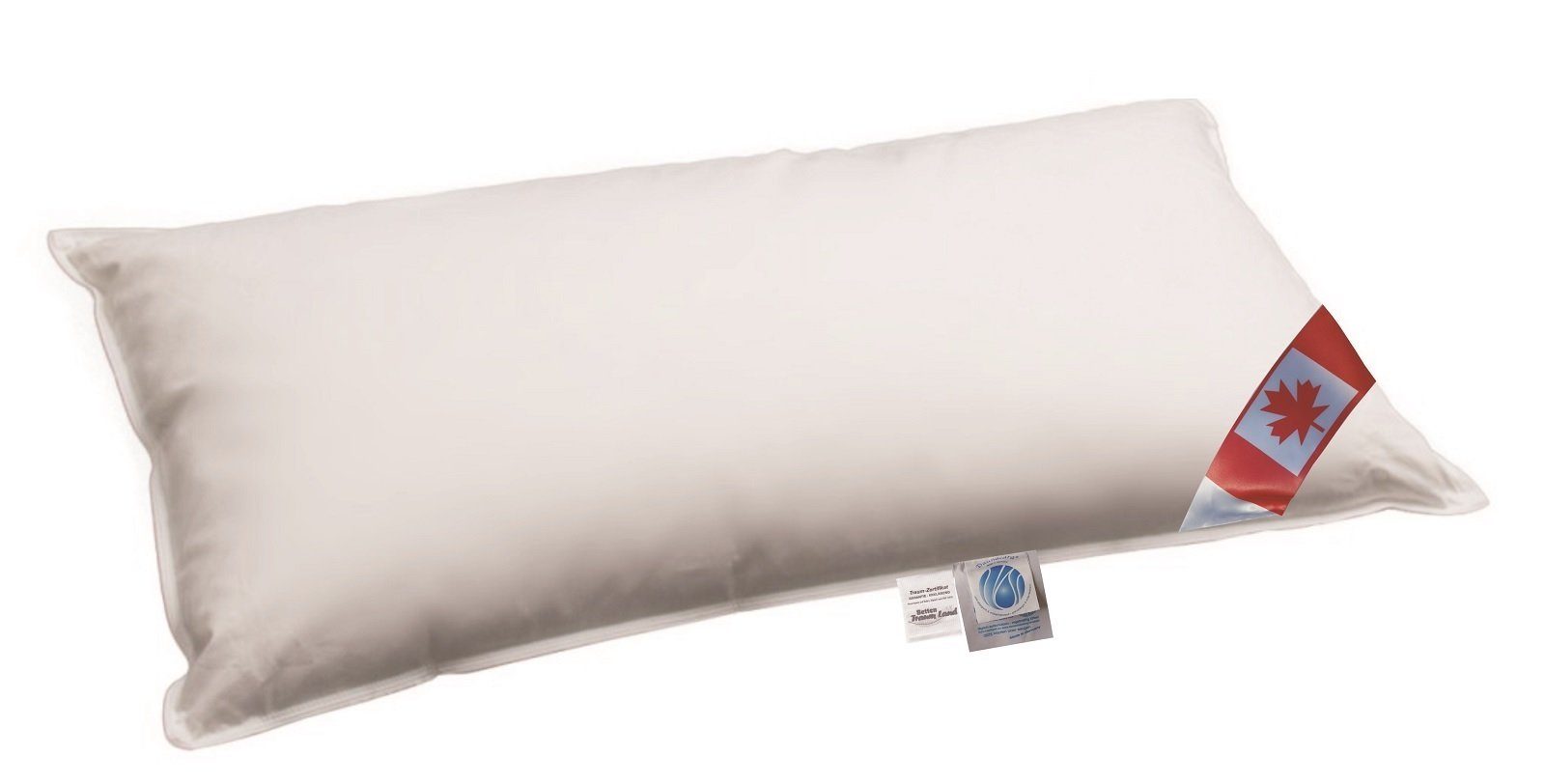 Canada Kopfkissen Pure Classic Kissen Federn Daune Air-O-Cell Schaum Stäbchen, Seitenschläfer, Rückenschläfer, leichte Stützfunktion durch die Air-O-Cell Stäbchen, Viscoschaum