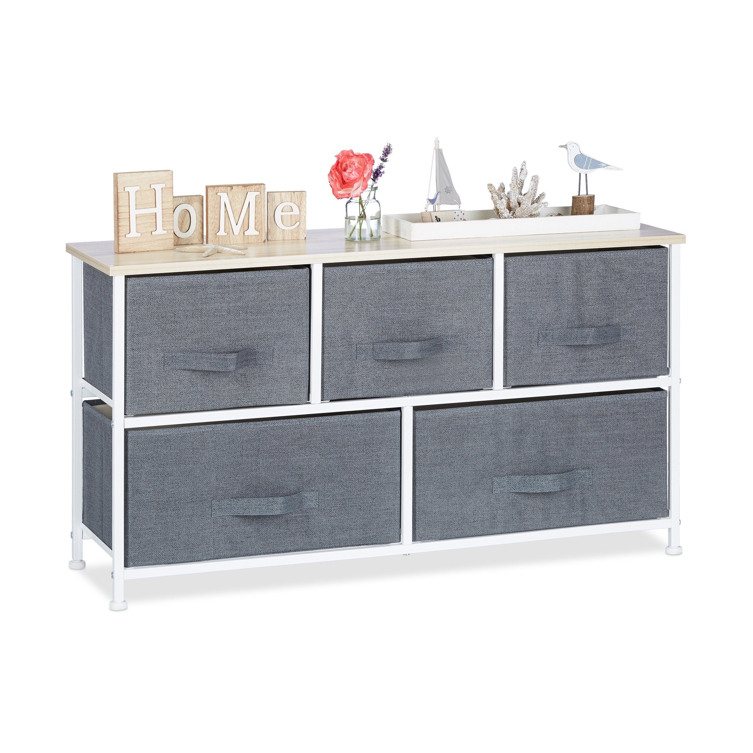 relaxdays Standregal Regalsystem verschiedene Varianten grau, günstig online kaufen