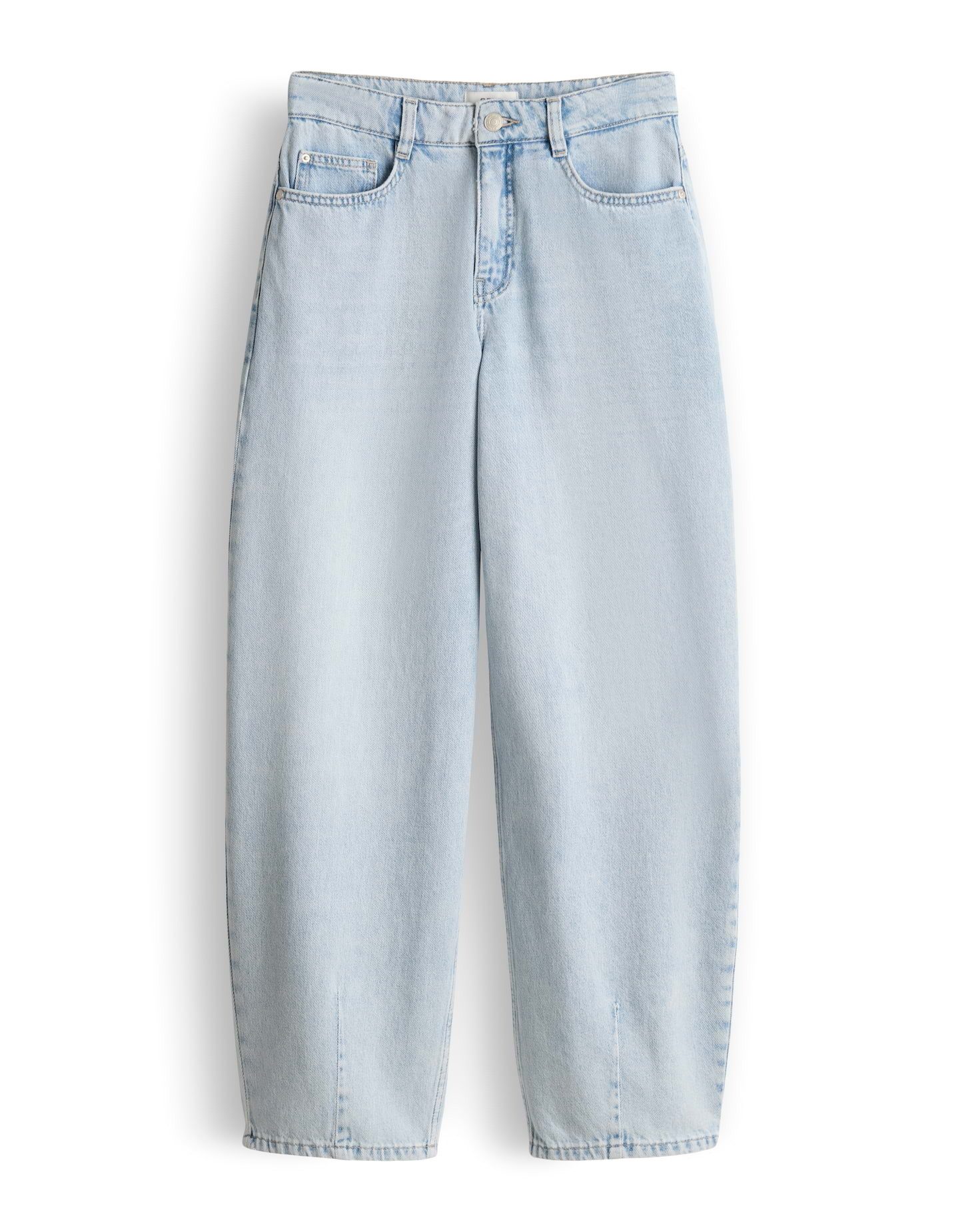 OPUS Relax-fit-Jeans Barrel Jeans aus BCI Cotton Mid Rise Crinkle-Effekte, 5-Pocket-Design